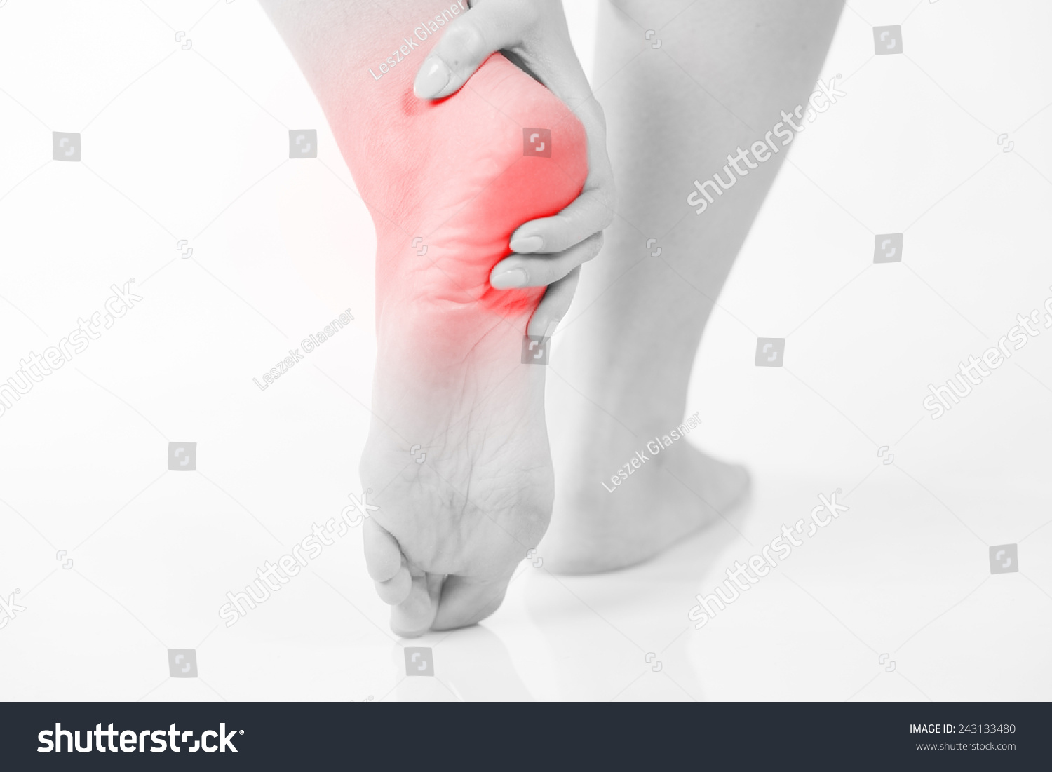 Female Foot Heel Pain Womans Problem Stock Photo 243133480 | Shutterstock