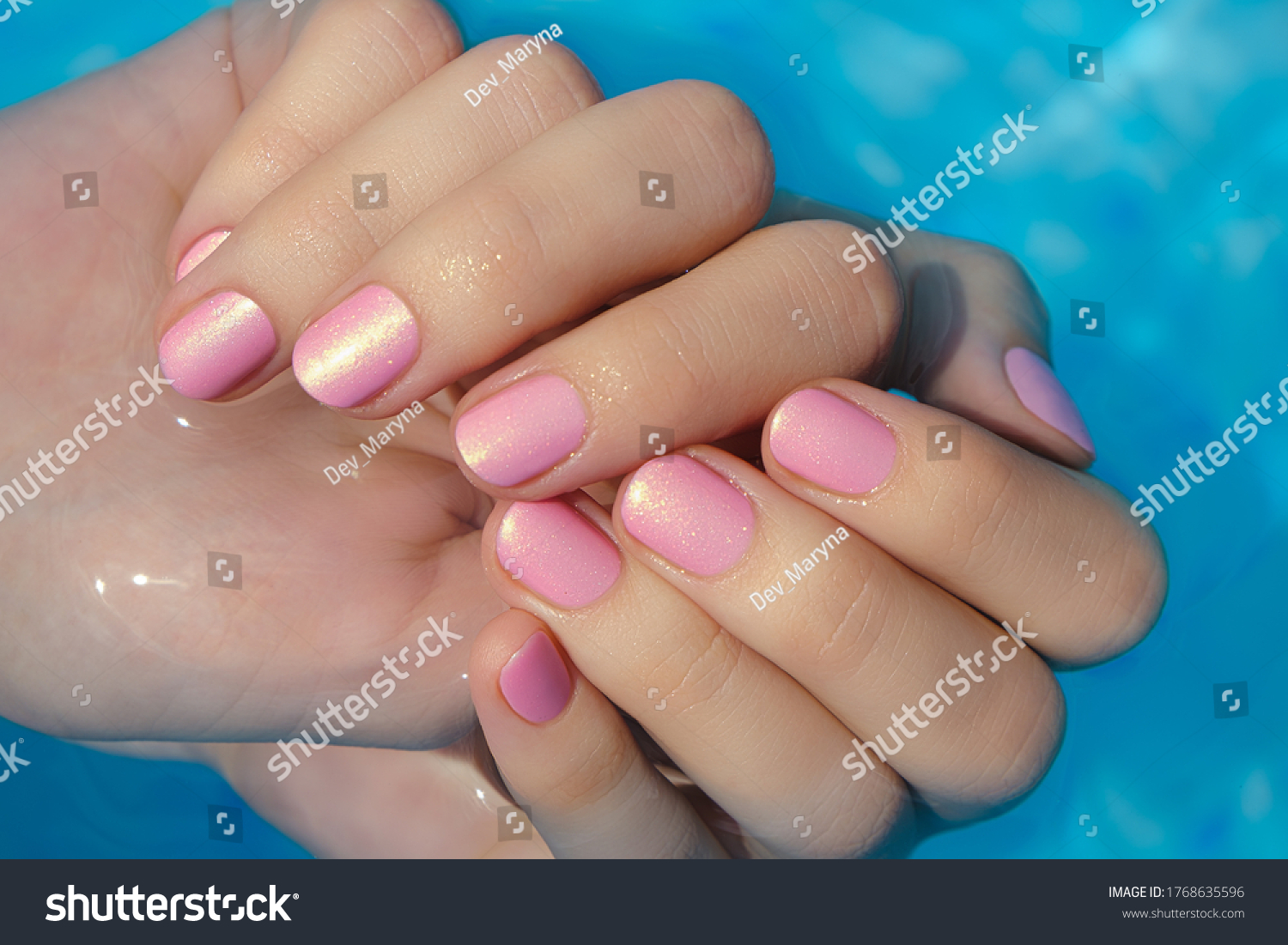 8. Pink and Rose Gold Princess Nail Design - wide 2