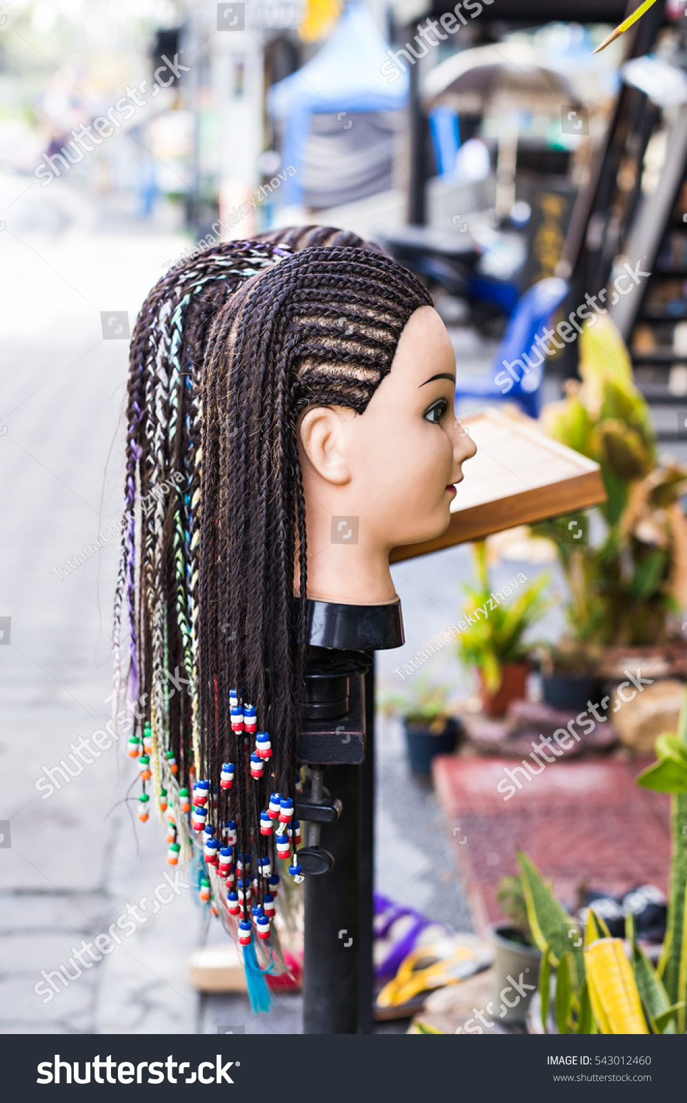 Female Mannequin Head Braided Pigtails Hairstyle Foto Stok 543012460 | Shutterstock