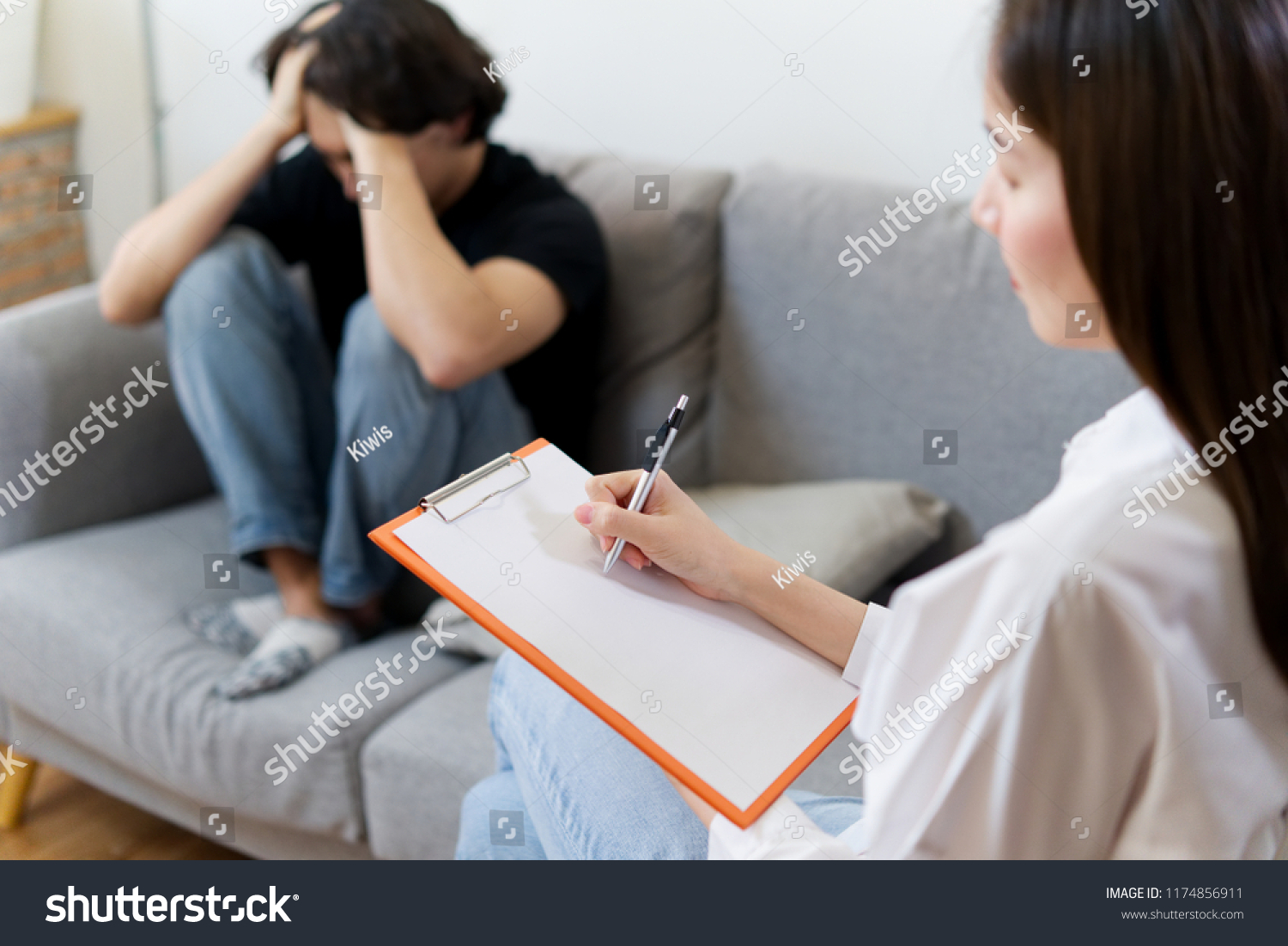 Female Professional Psychologist Conducting Consultation Stressful Stock  Photo (Edit Now) 1174856911