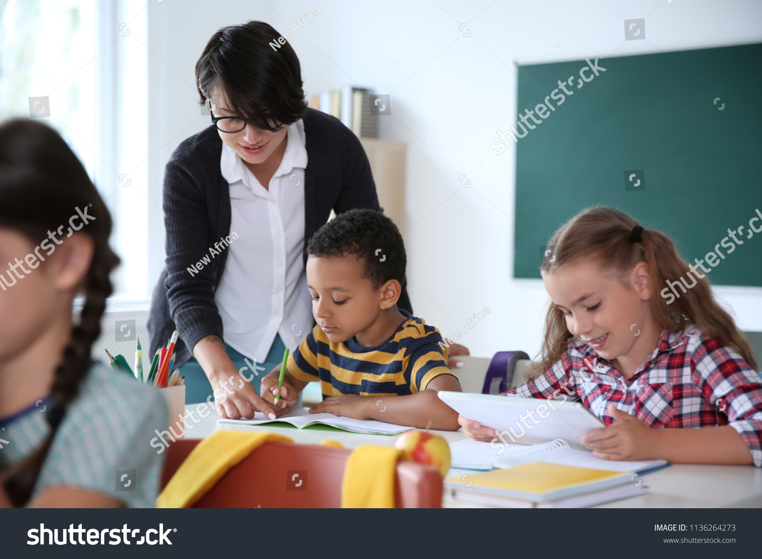 helping a child with assignment