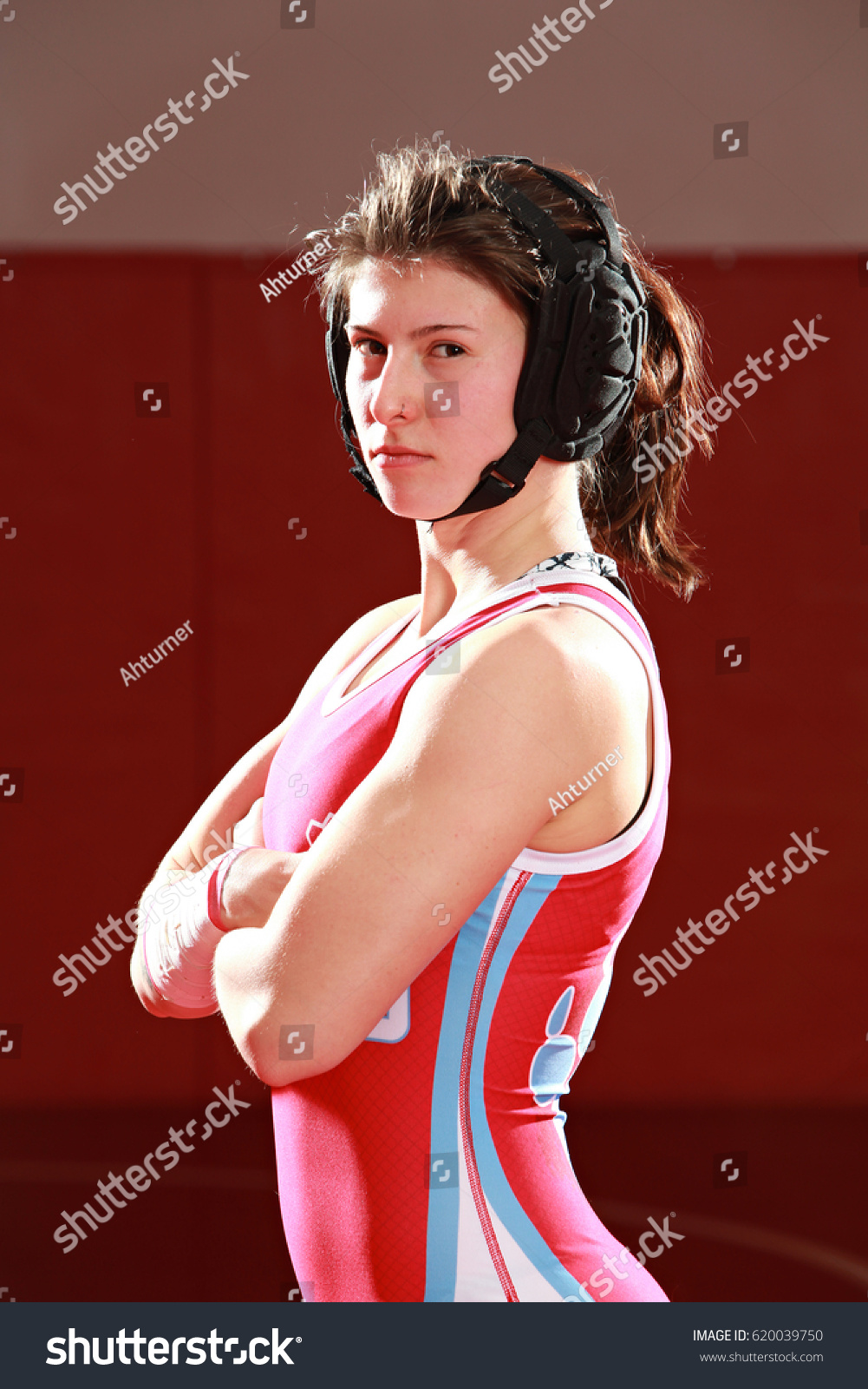 female wrestling singlet