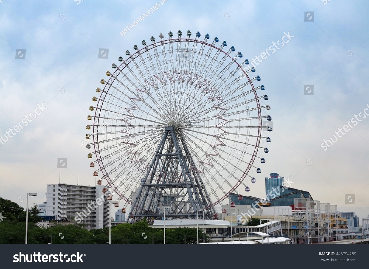 Ferris Wheel Tempozan Harbor Village Osaka Stock Photo Edit Now