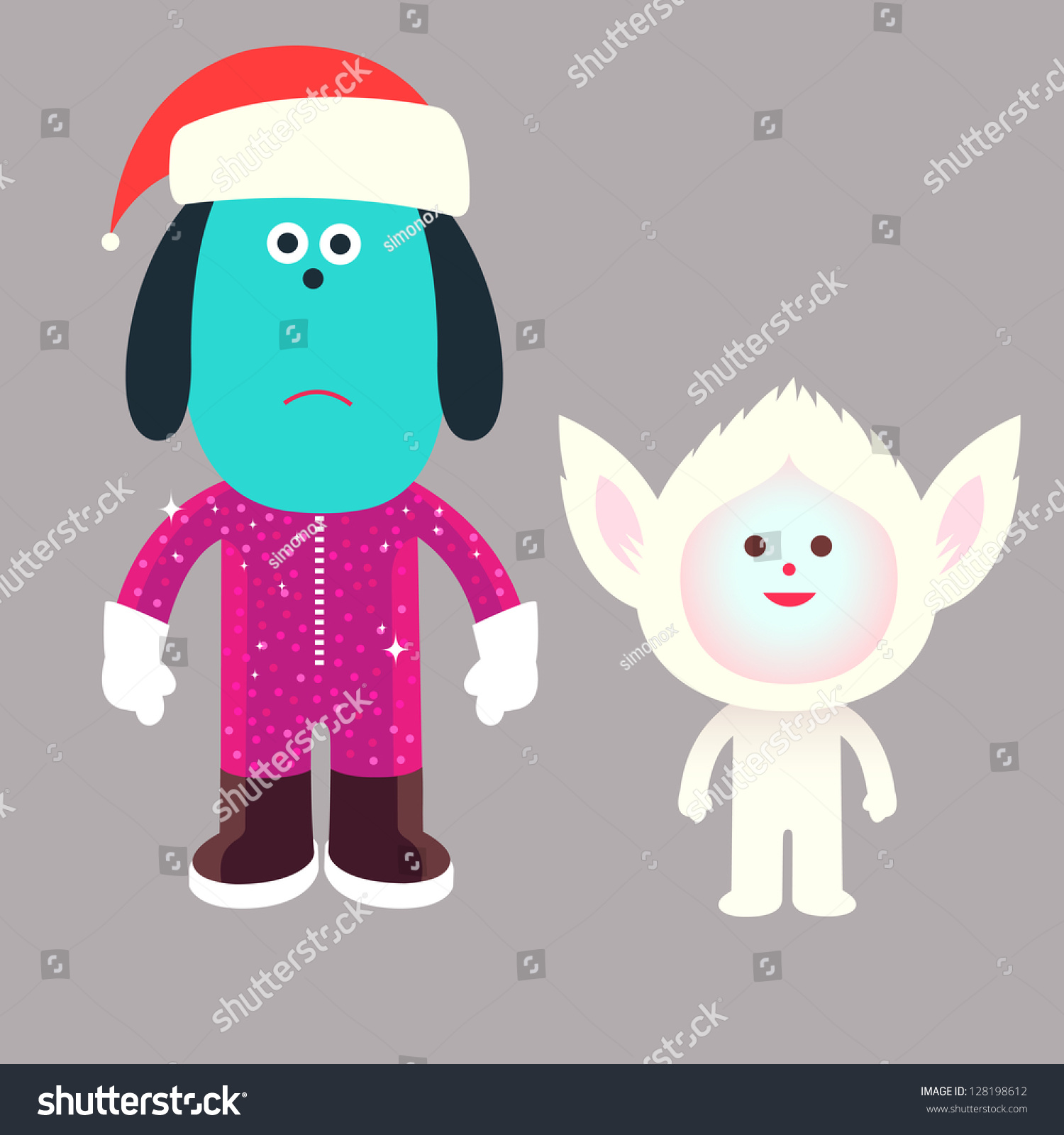 Festive Christmas Characters Stock Photo 128198612 : Shutterstock