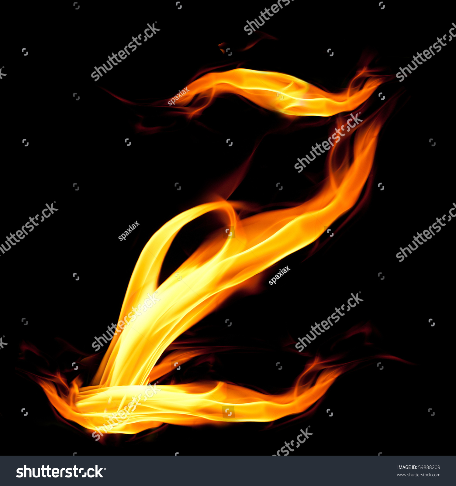 Fiery Font. Letter Z Stock Photo 59888209 : Shutterstock