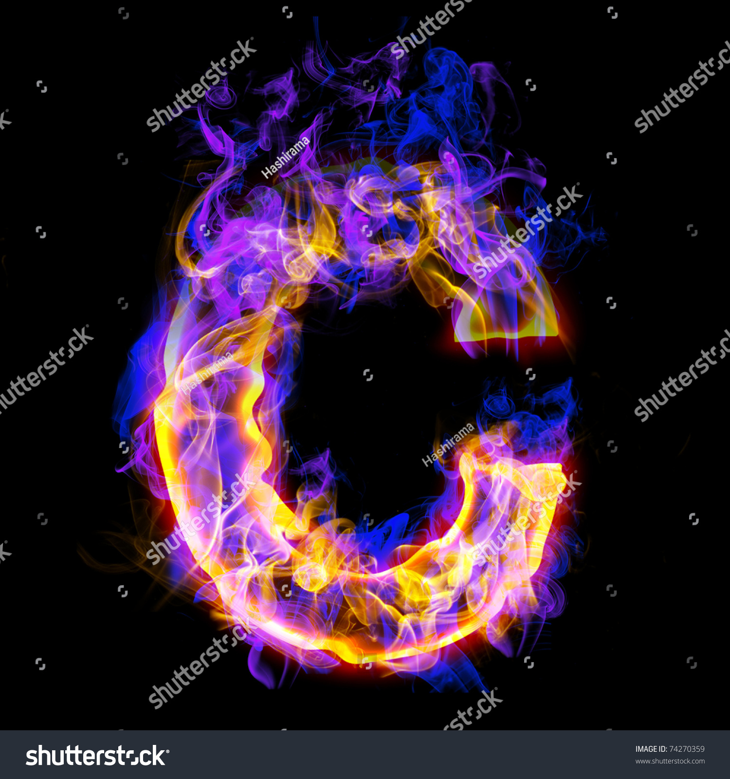 Fiery Font With Rose And Blue. Letter C Stock Photo 74270359 : Shutterstock