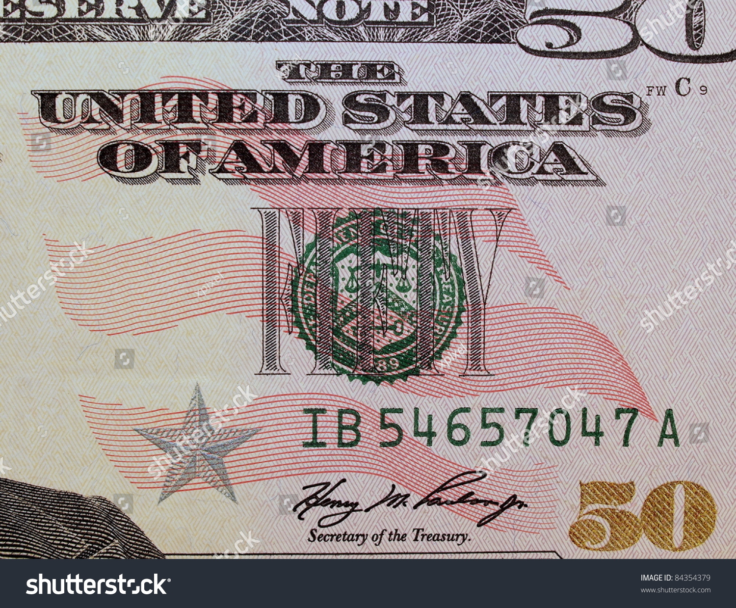 Fifty Dollar Bill Background, Textures Stock Photo 84354379 : Shutterstock