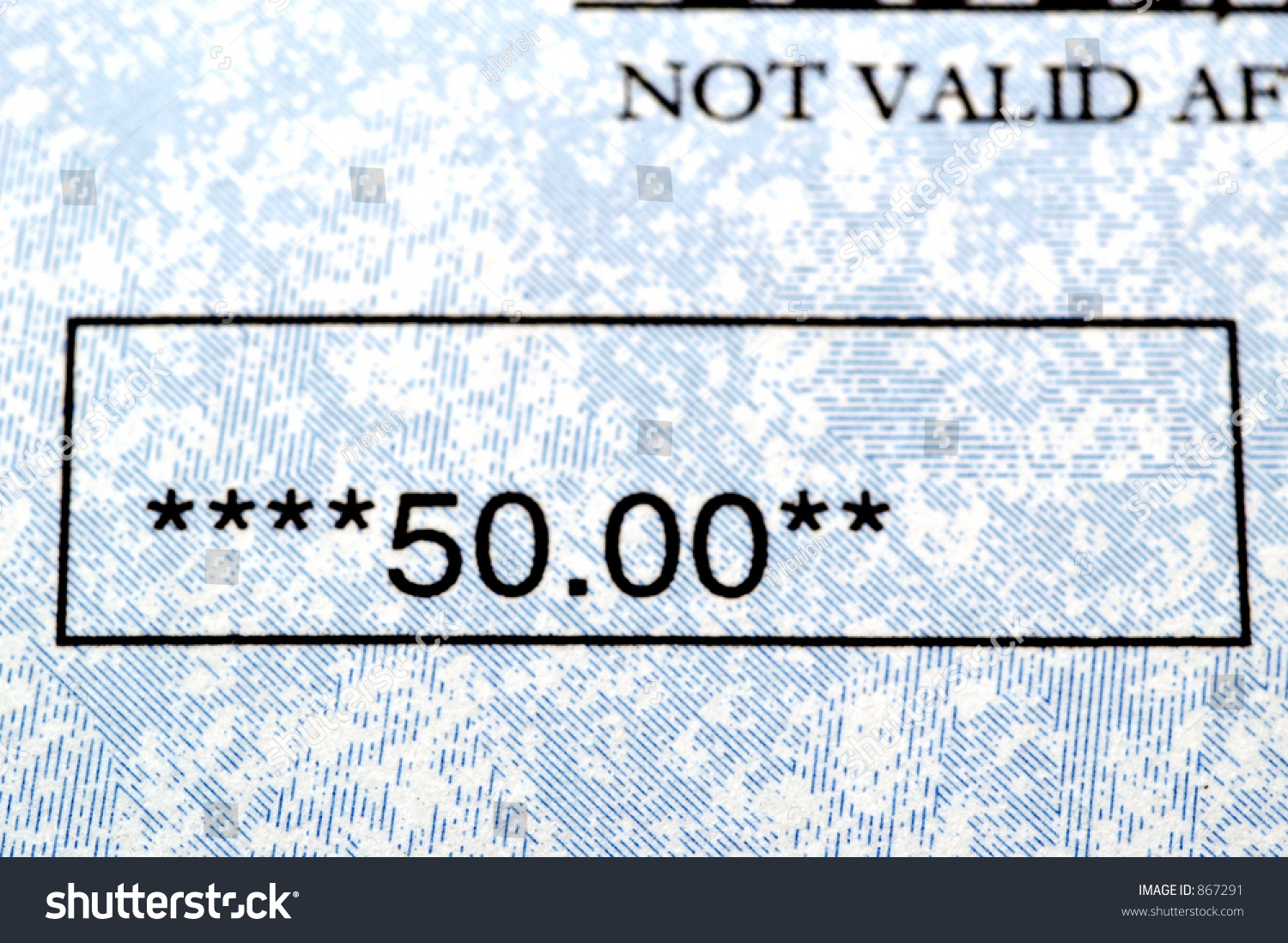 Fifty Dollar Check Great Detail Stock Photo 867291 | Shutterstock