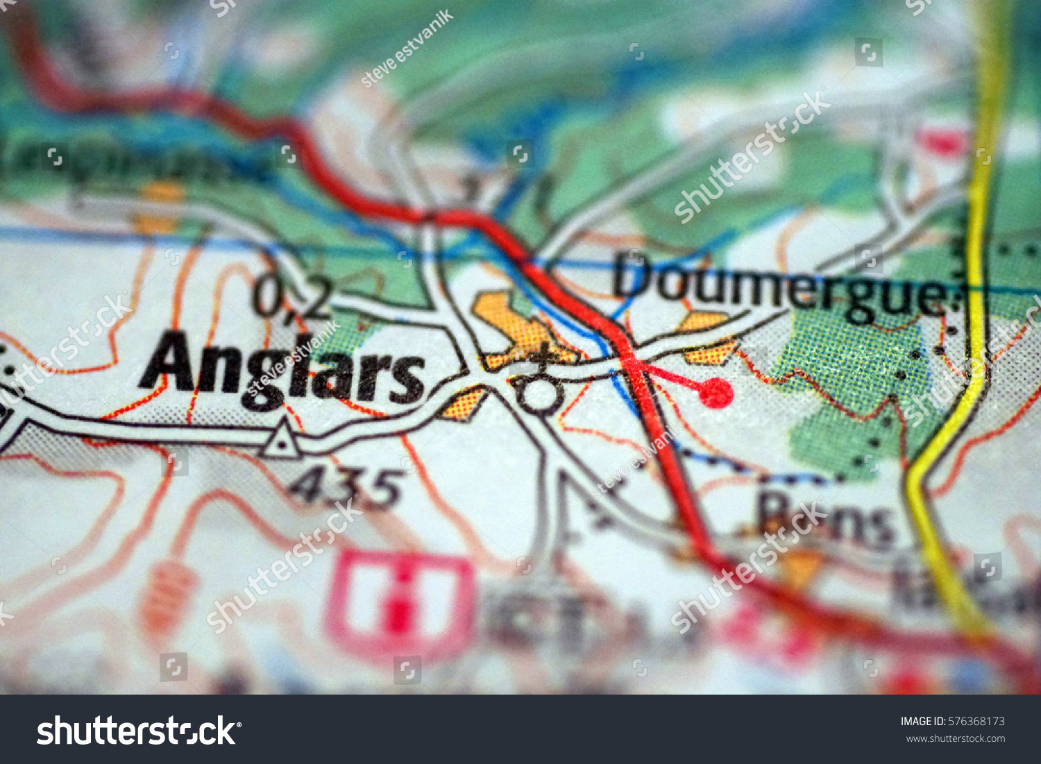 Figeac Region France Topographic Map View Stock Photo 576368173 ...