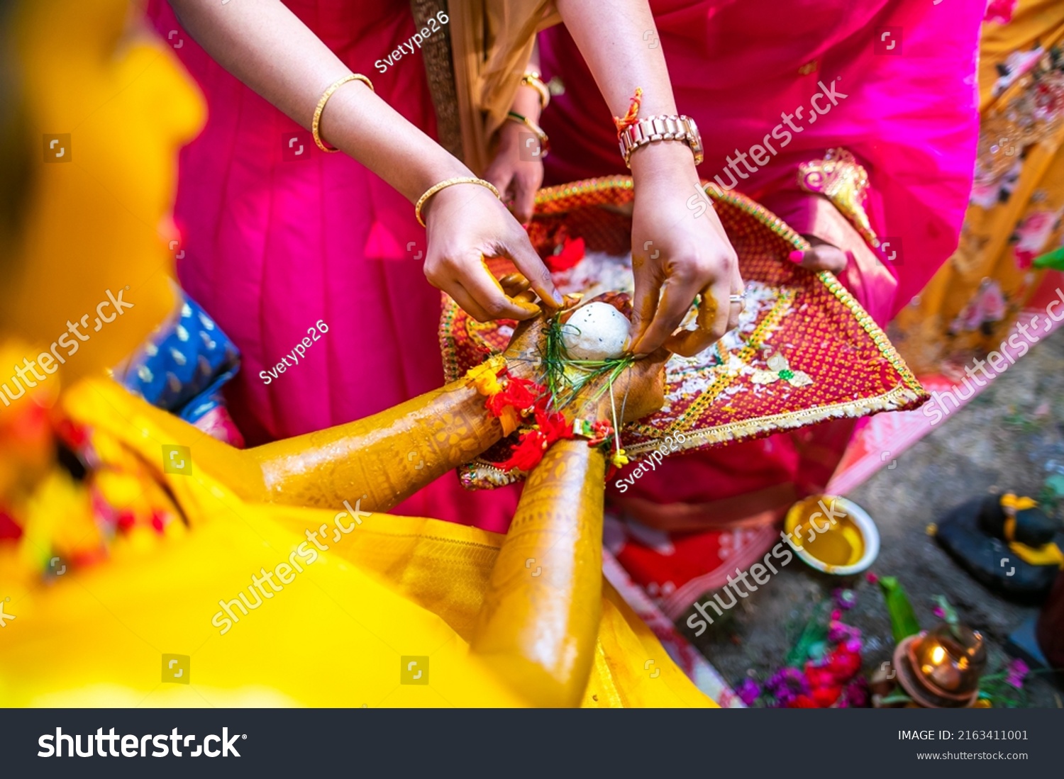 Fijian Indian Pre Wedding Haldi Ceremony Stock Photo 2163411001 ...