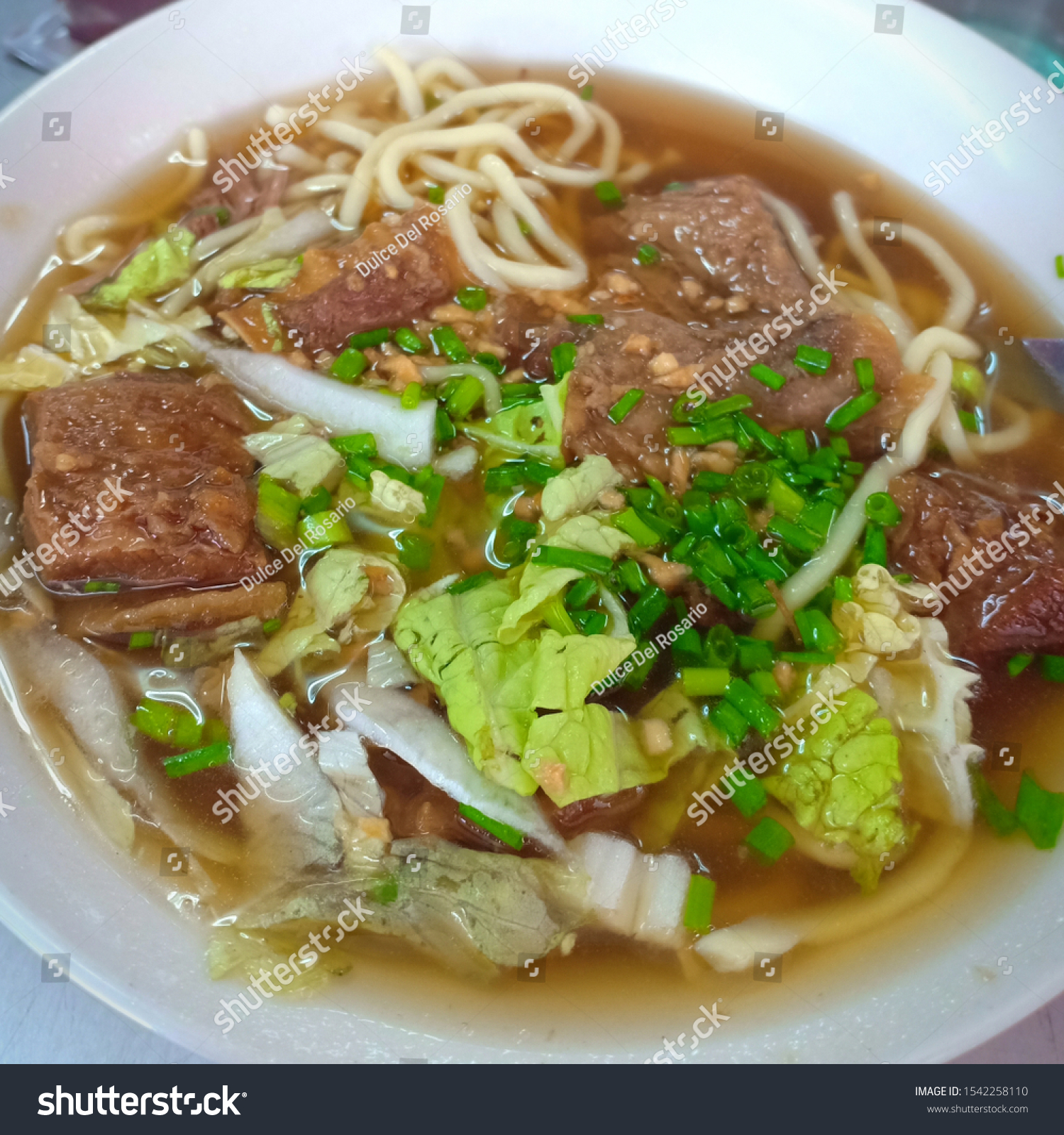 Filipino Beef Pares Mami Noodles Stock Photo Edit Now