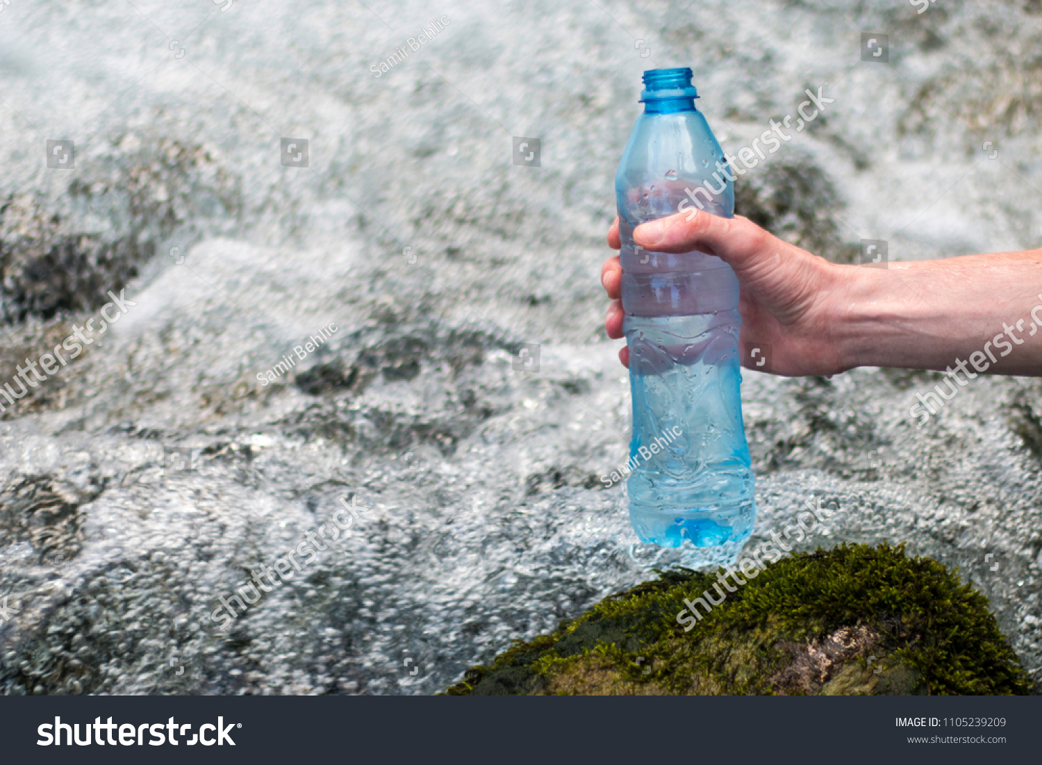 Filling Bottle Natural Fresh Spring Water Stock Photo (Edit Now) 1105239209