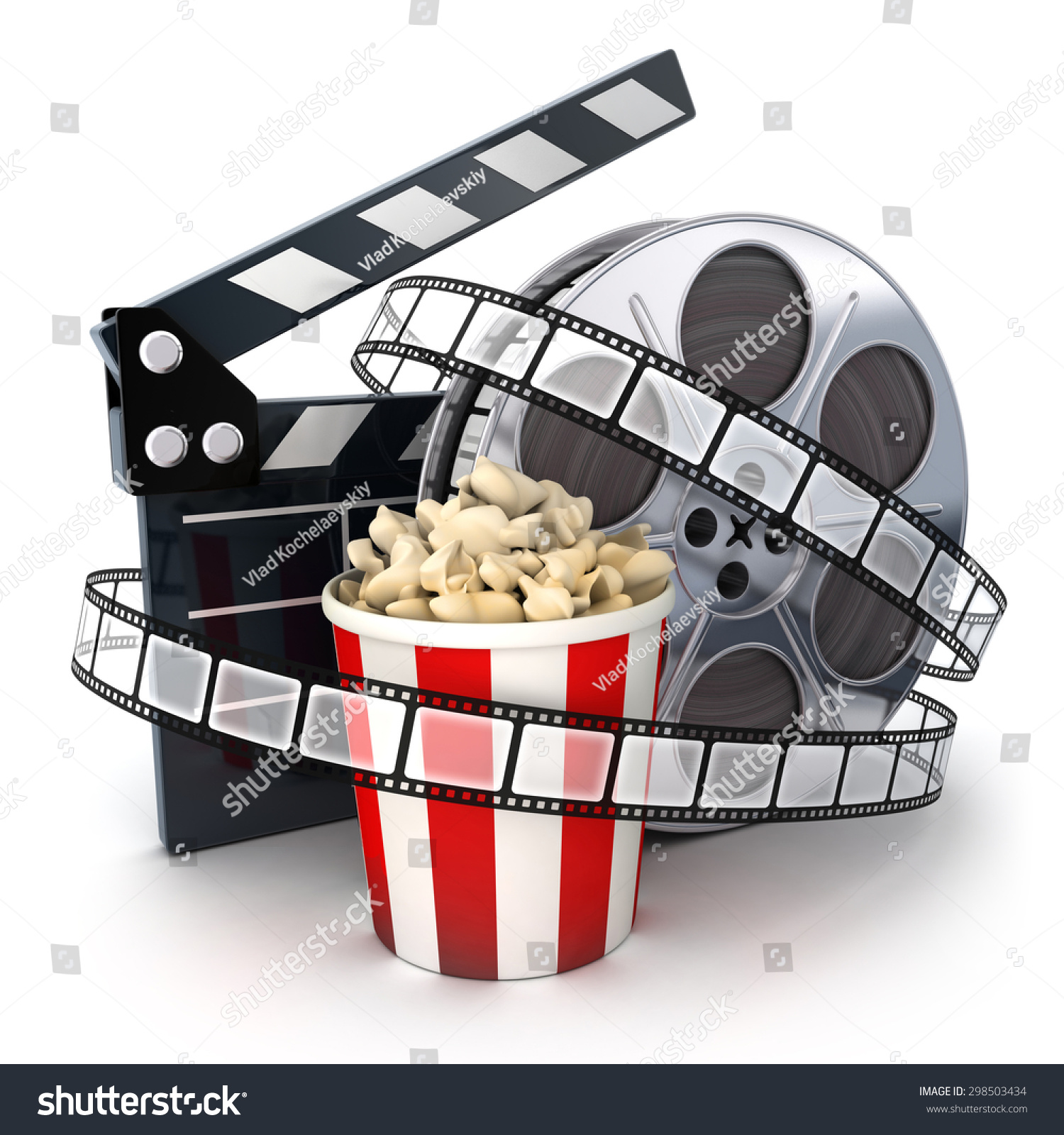 Film Clipboard Symbol Done 3d Stock Illustration 298503434