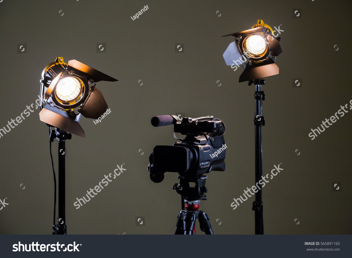 Filming Studio Interior Video Camera Camcorder Stock Photo 565891165 ...