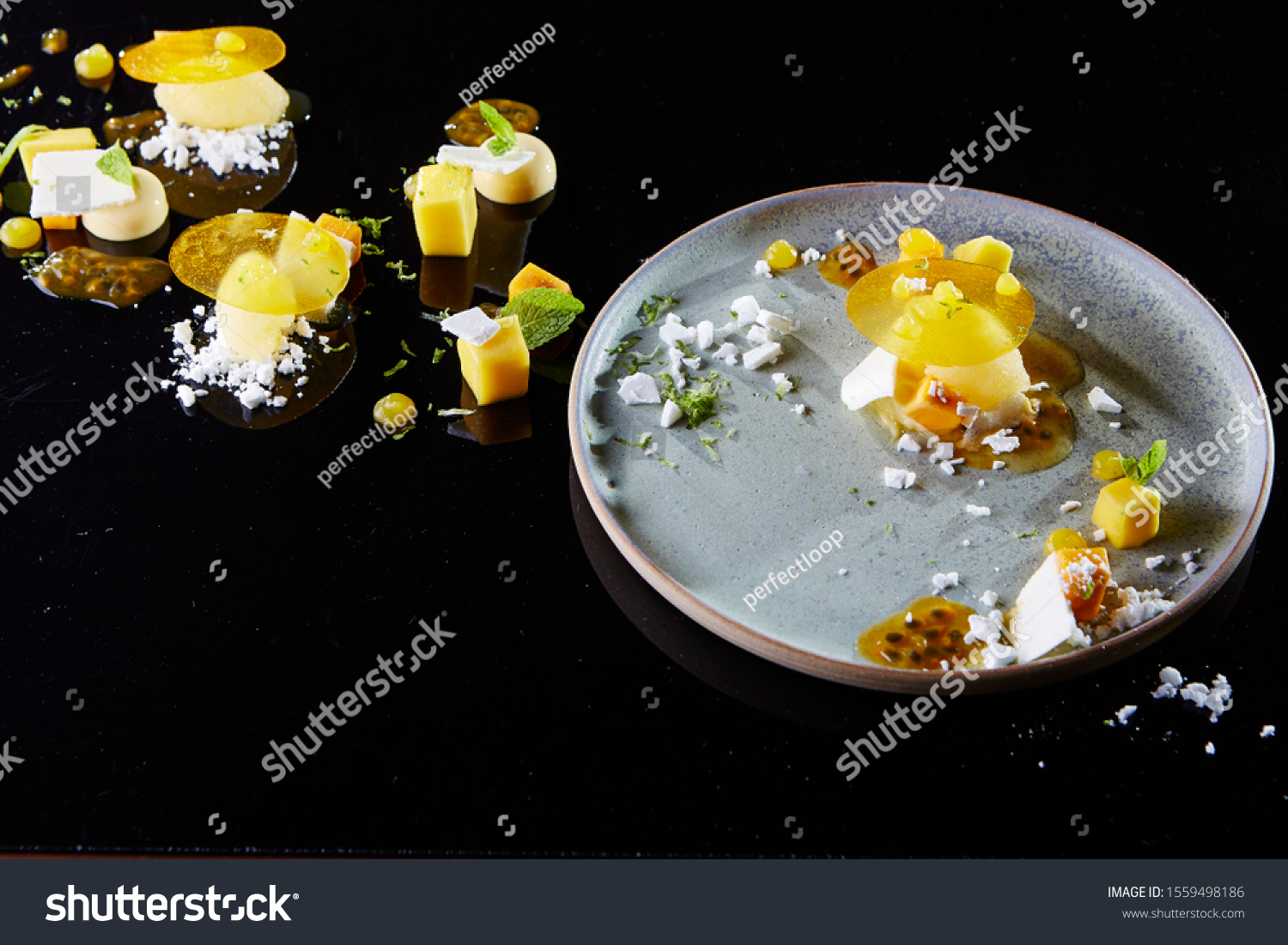 Fine Dining Dessert Platter Stock Photo Edit Now 1559498186