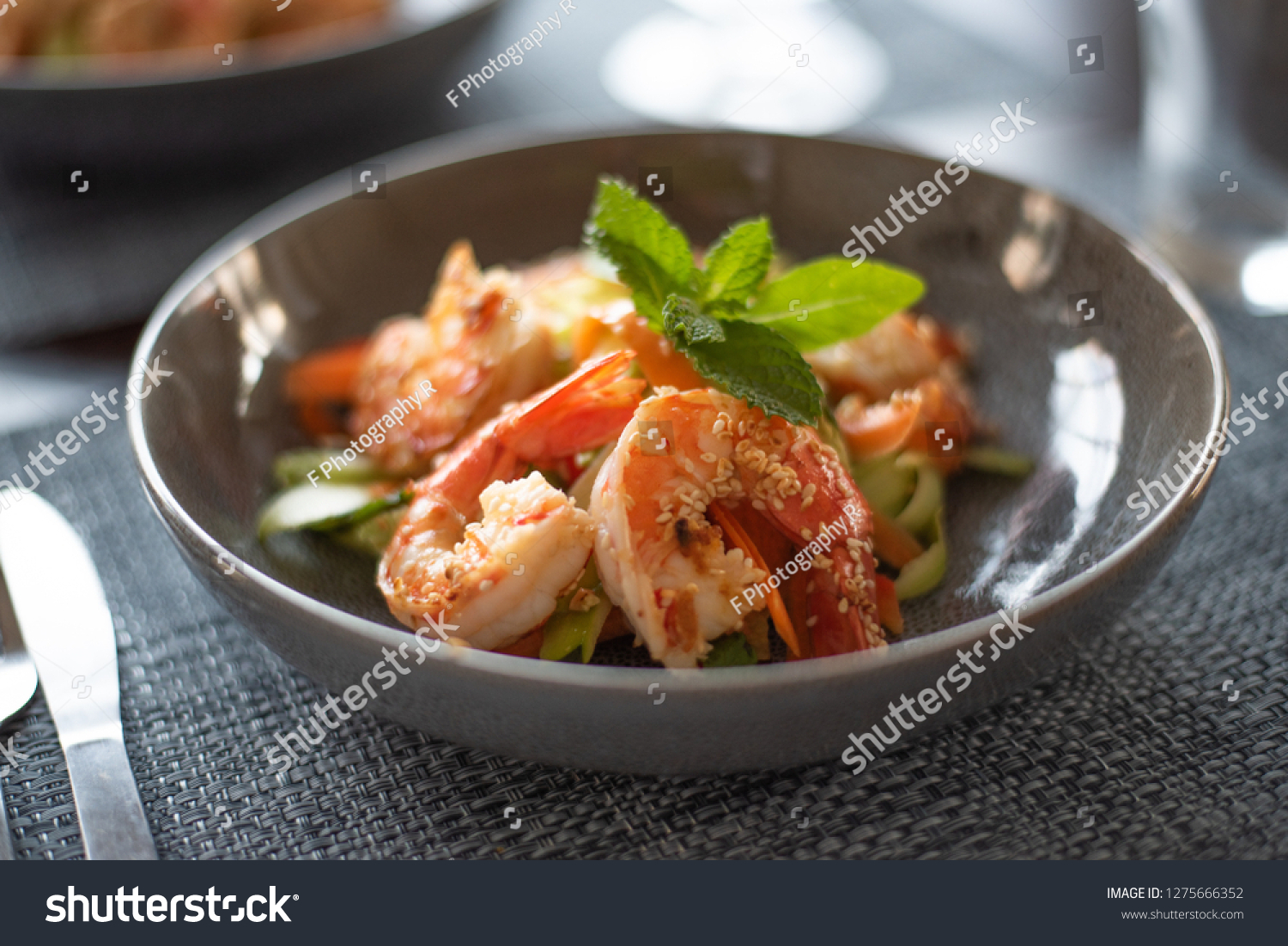 Fine Dining Prawn Dish Beautiful Prawns Stock Photo (Edit Now) 1275666352