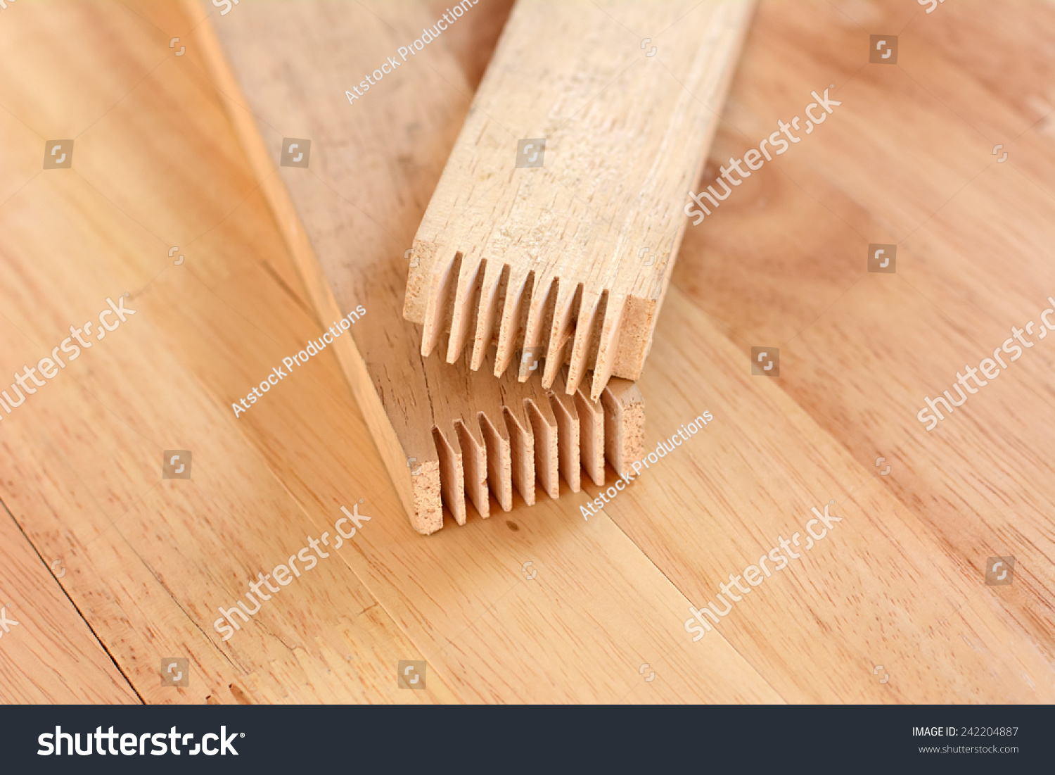 Finger Joint End Wood Sticks Or Stock Photo 242204887 