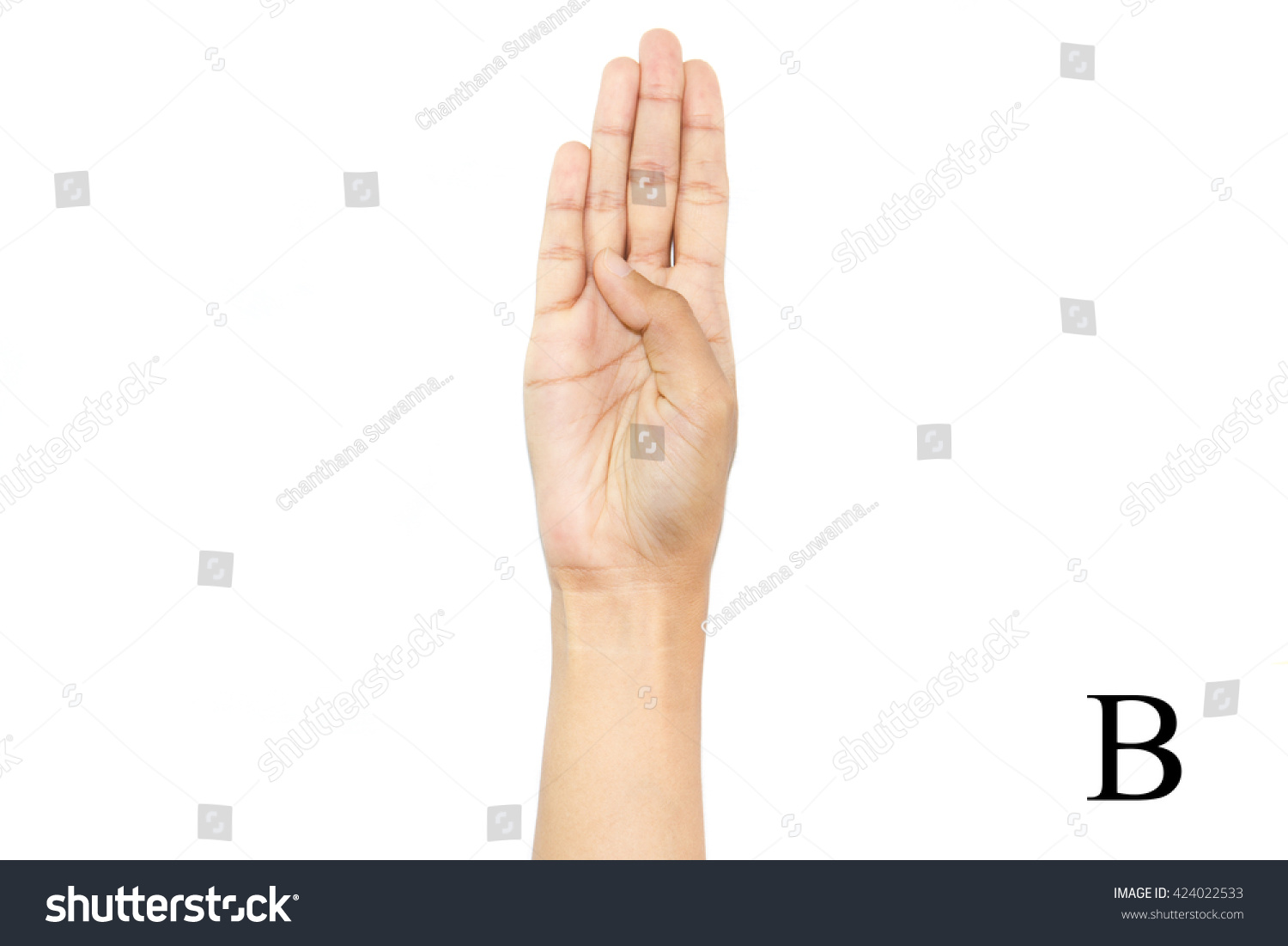 Finger Spelling Alphabet American Sign Language Stock Photo 424022533 ...