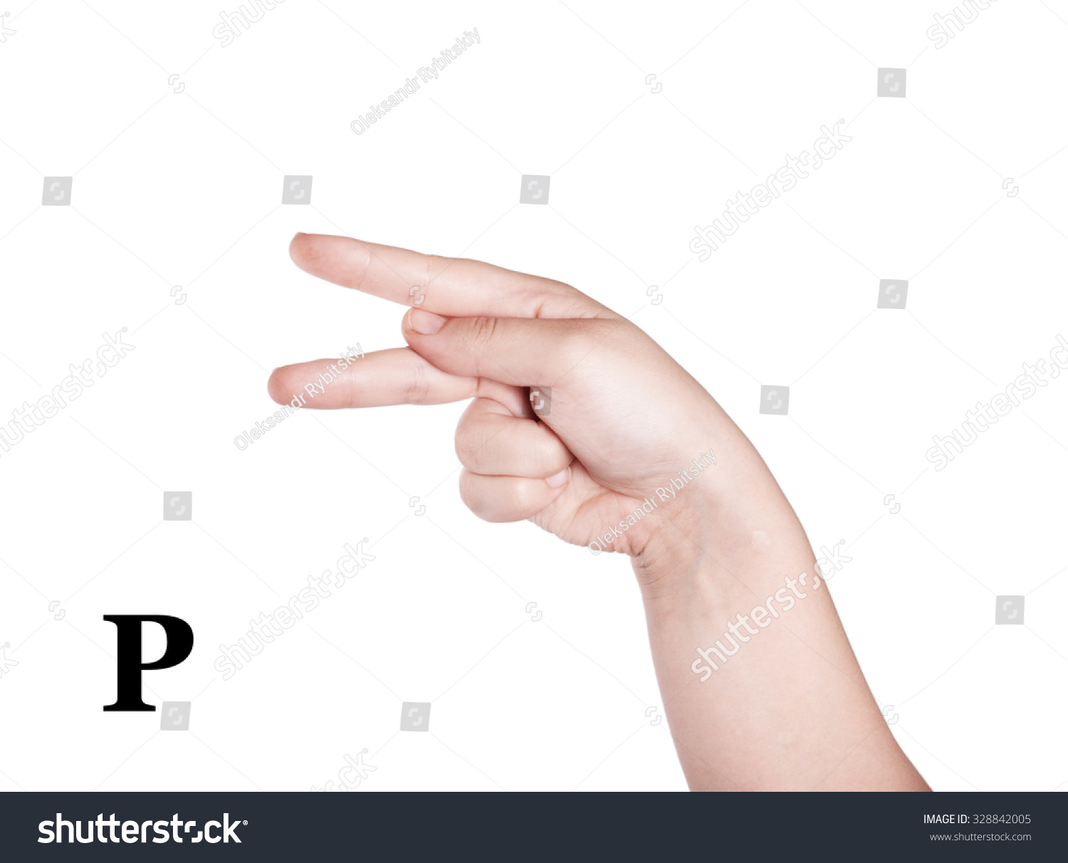 Finger Spelling Alphabet American Sign Language Stock Photo 328842005