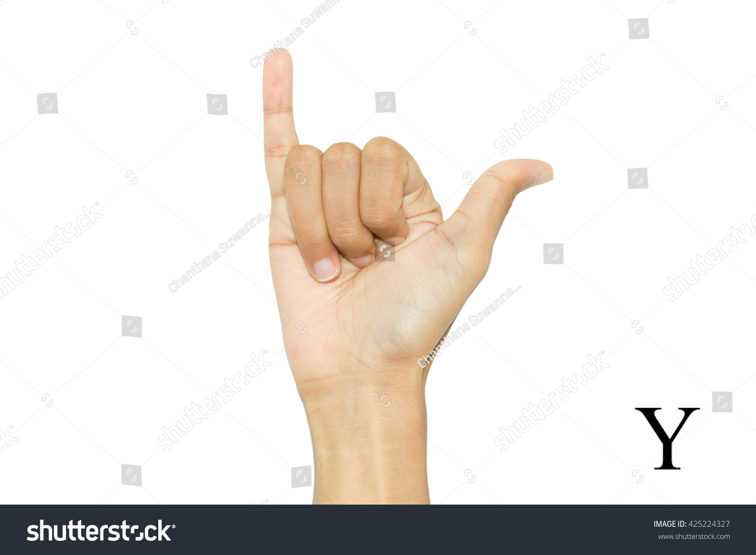 Finger Spelling Alphabet American Sign Language Stock Photo 425224327 ...