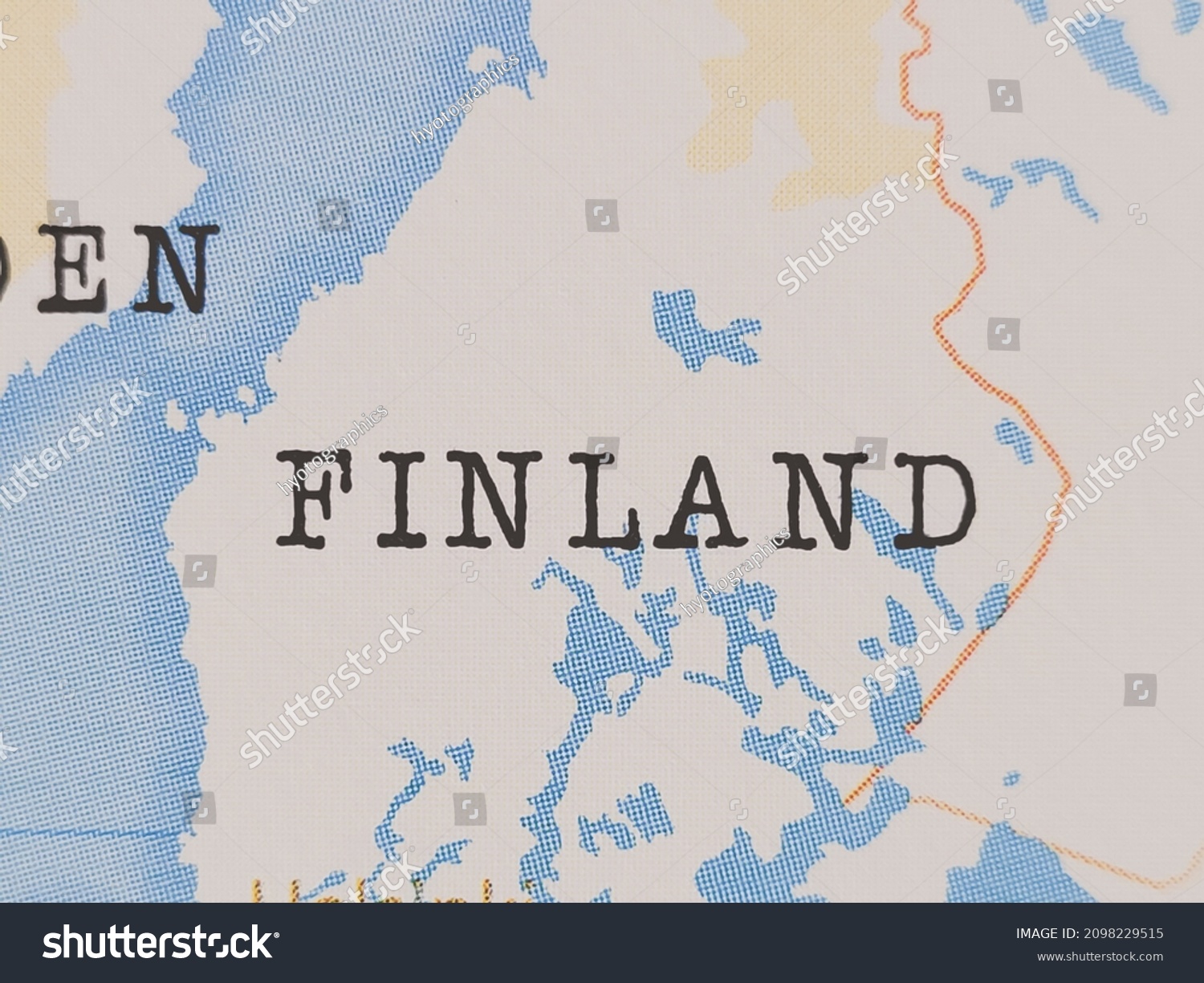 Finland on the World Map A Deep - Stock Photo Finland In The Realistic World Map 2098229515