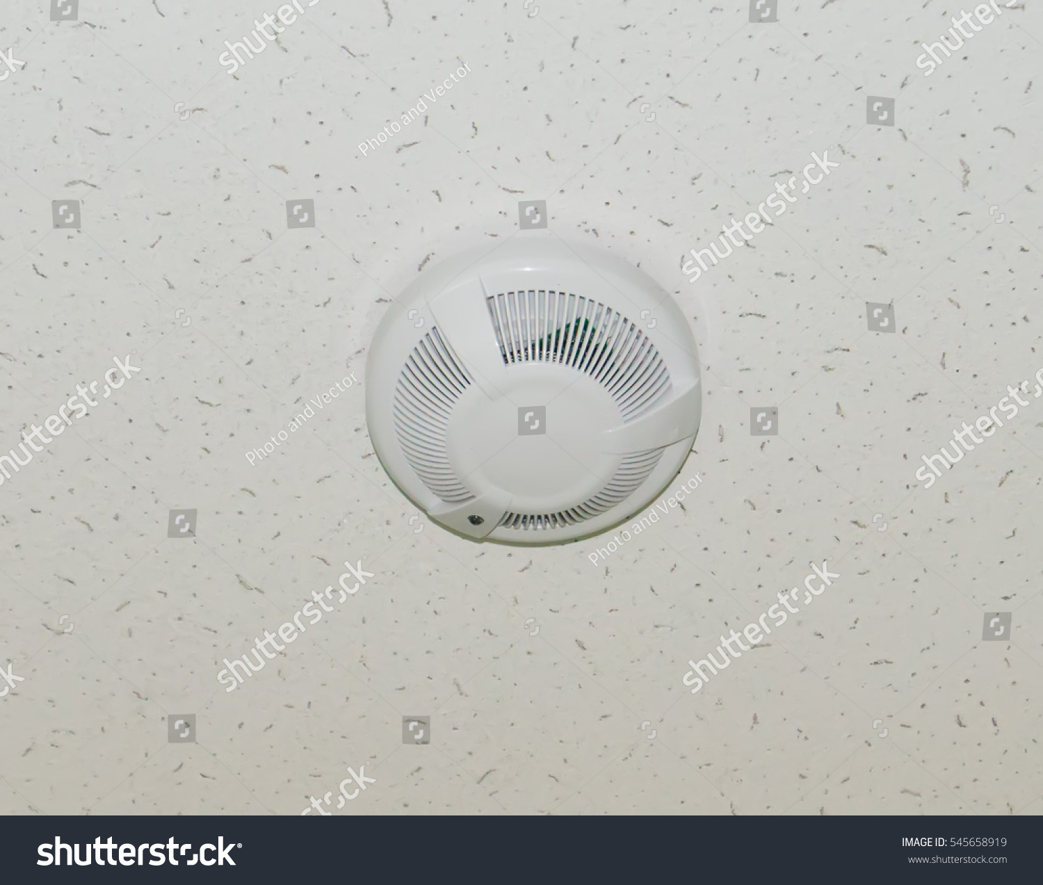 Fire Alarm On Ceiling Smoke Detectors Stock Photo Edit Now 545658919