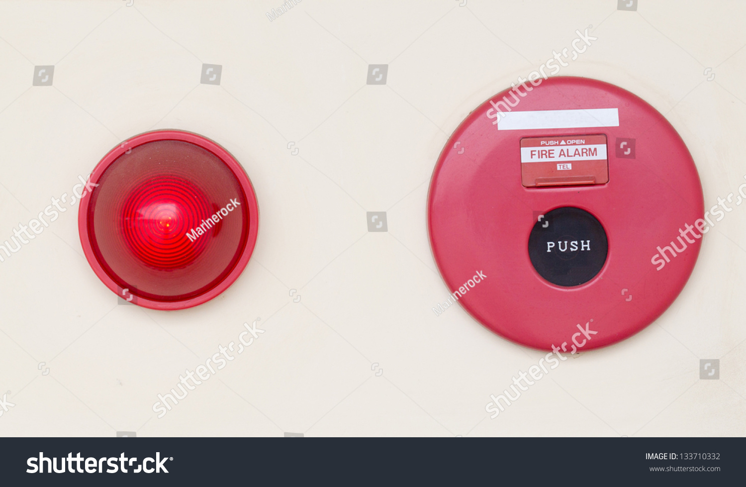 Fire Alarm On The Wall. Stock Photo 133710332 : Shutterstock