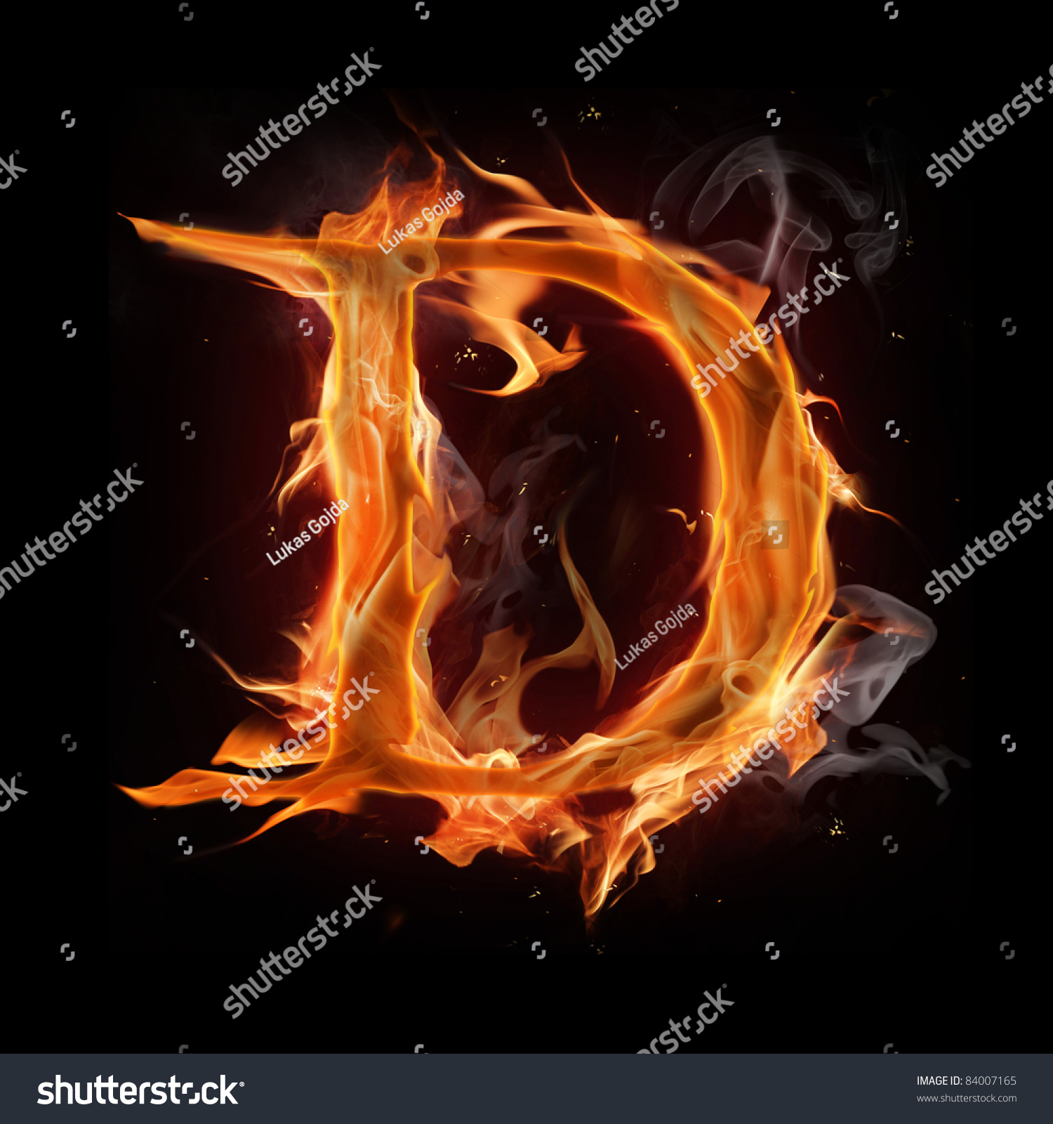 Fire Alphabet Letter 