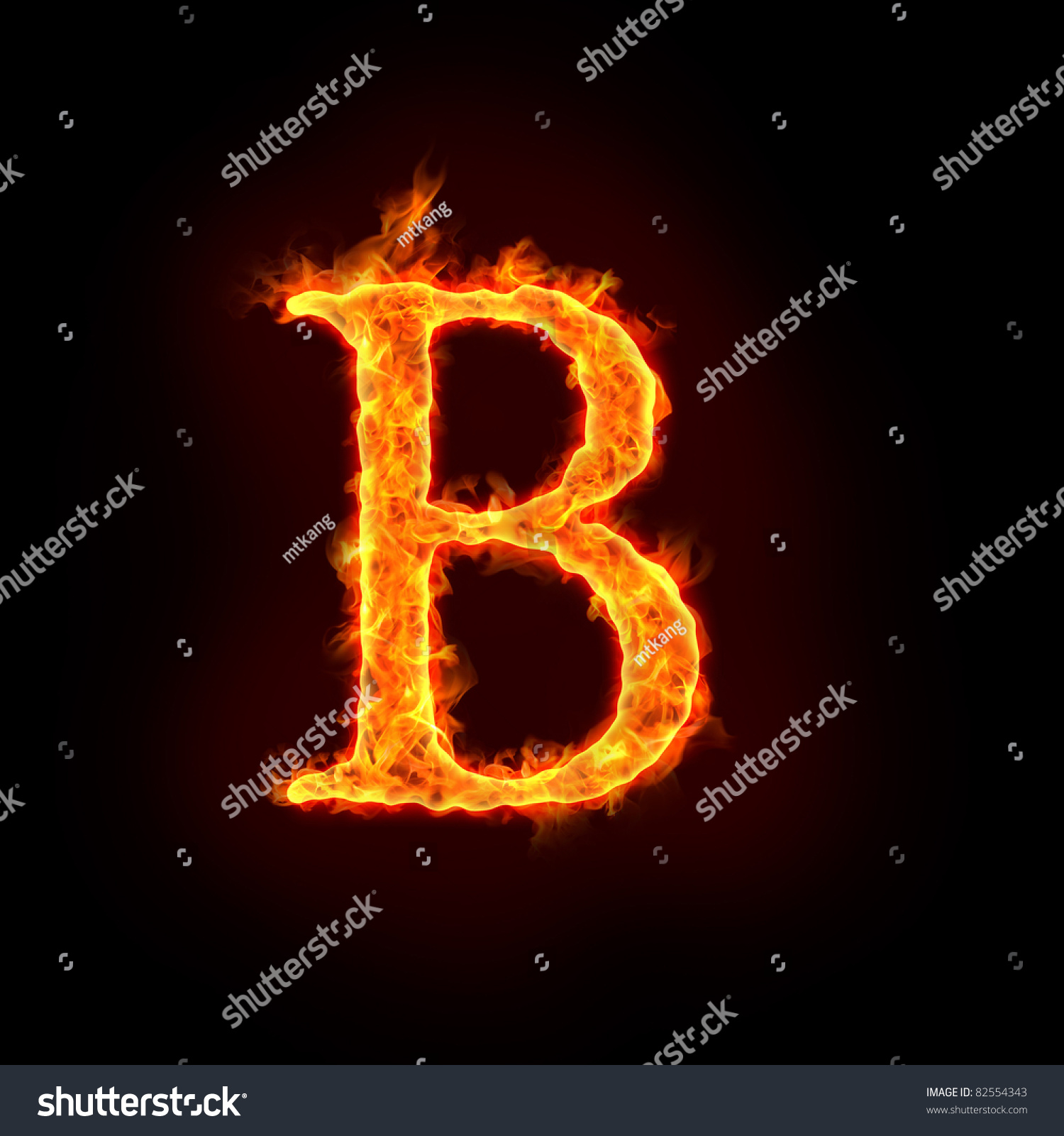 Fire Alphabets Flame Letter B Stock Illustration 82554343 - Shutterstock