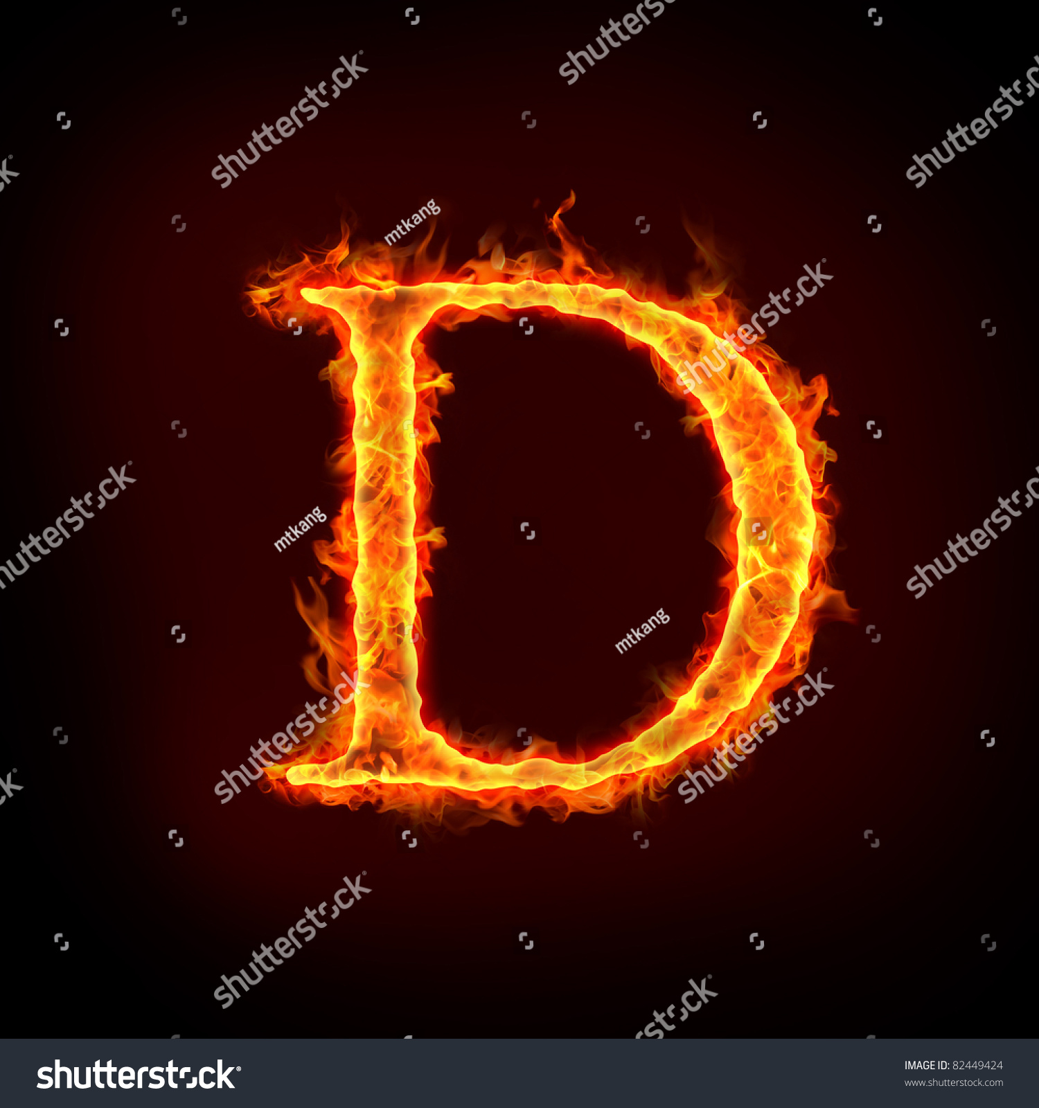 Fire Alphabets In Flame, Letter D Stock Photo 82449424 : Shutterstock