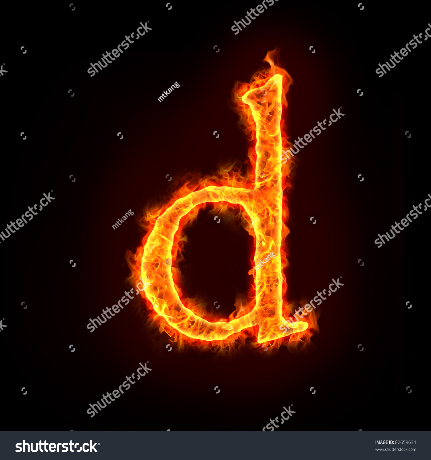 Fire Alphabets Flame Small Letter D Stock Illustration 82659634 ...
