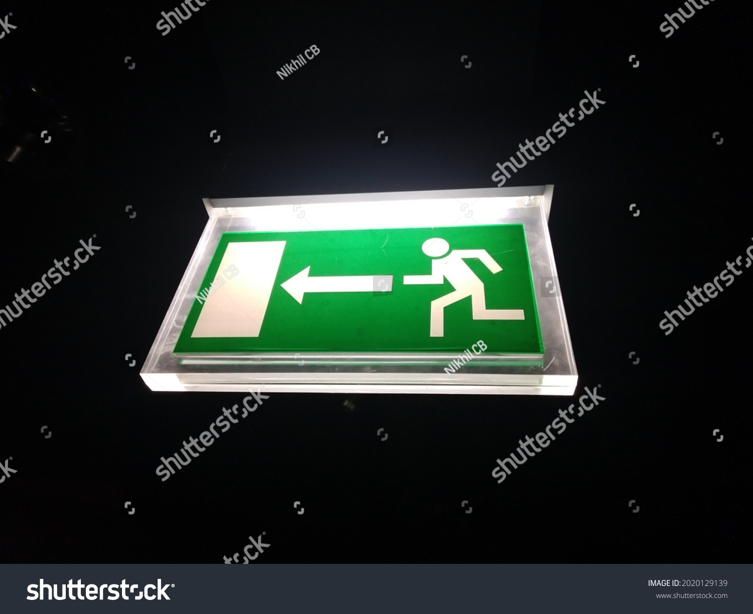 Fire Exist Sign Board Light Stock Photo 2020129139 | Shutterstock