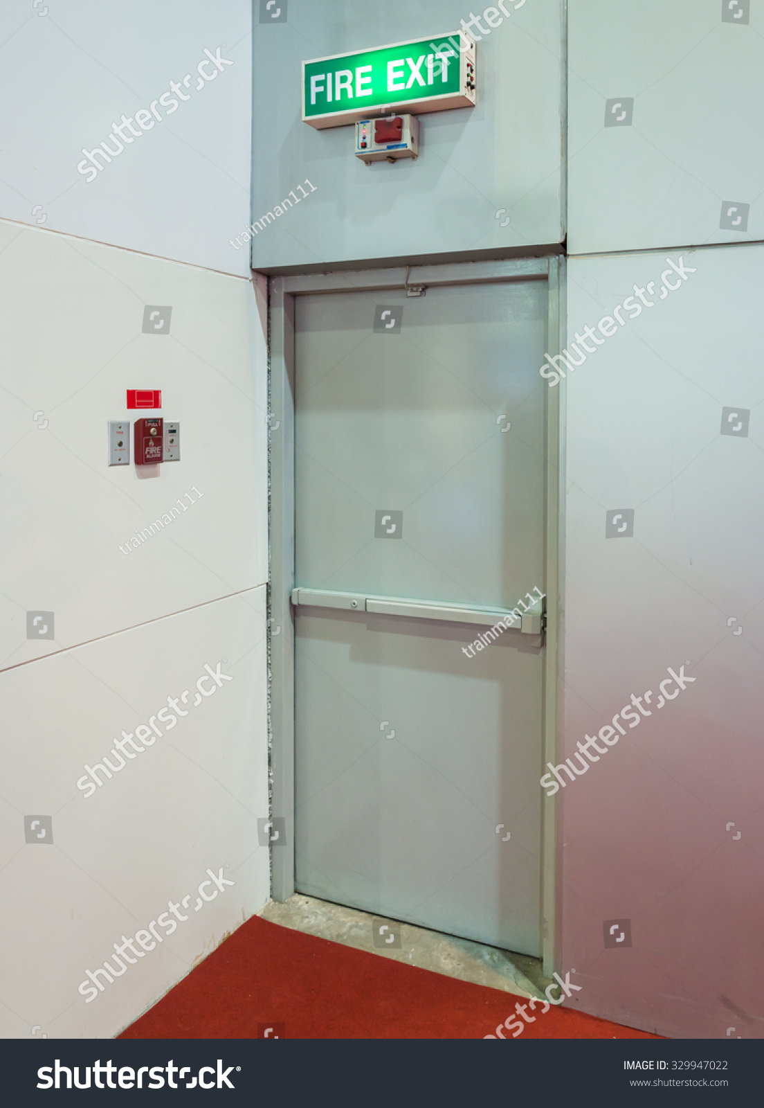 Fire Exit Door Large Exhibition Hall Stock Photo 329947022 - Shutterstock