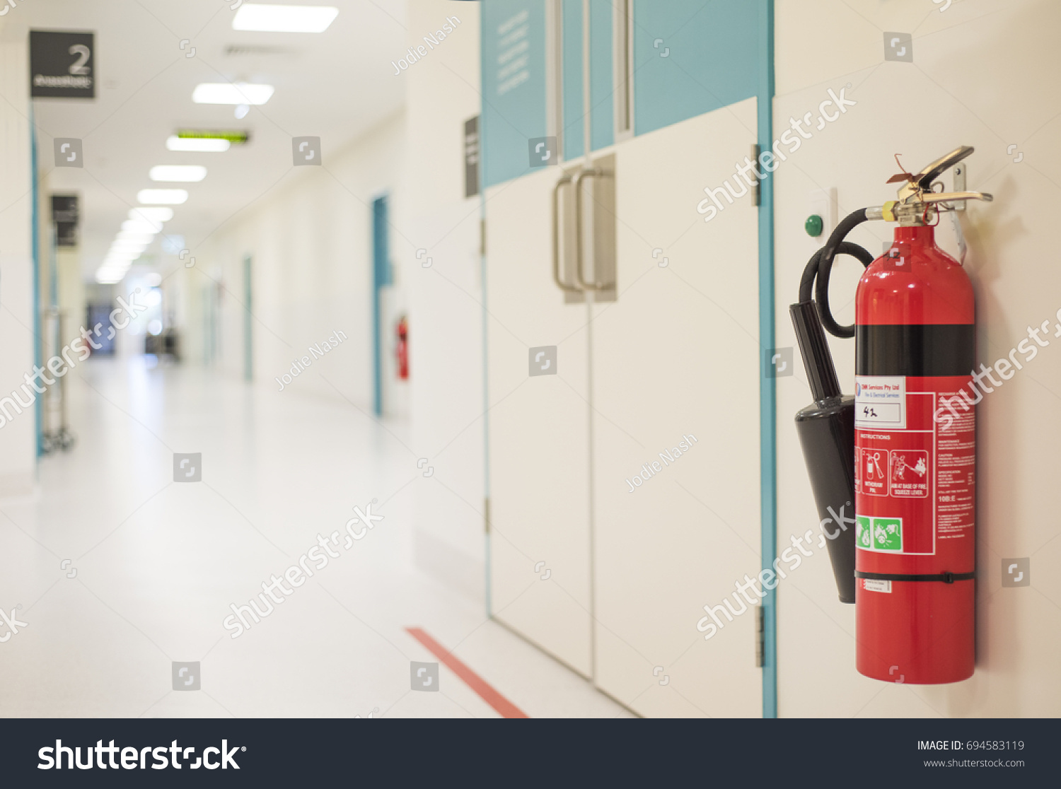 2 079 Fire Extinguisher Hospital Images Stock Photos Vectors   Stock Photo Fire Extinguisher In The Operating Department 694583119 