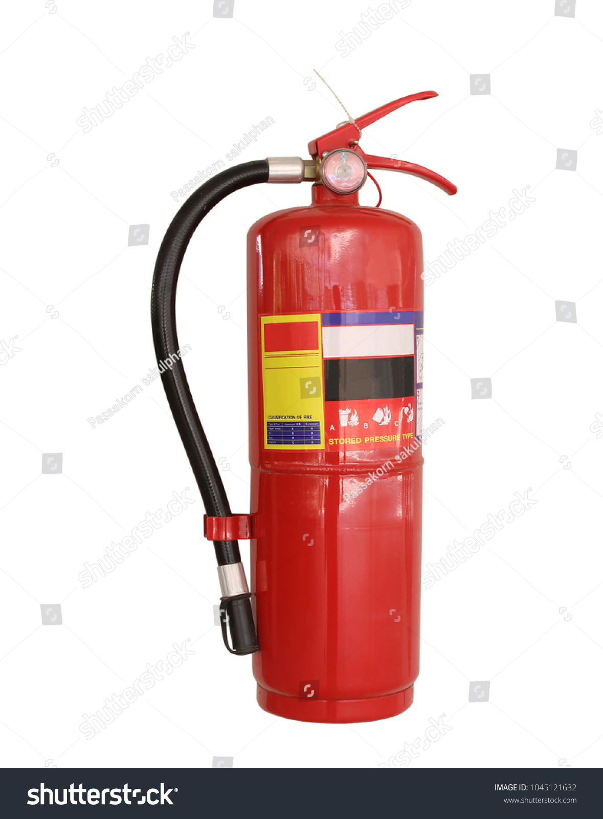 Fire Extinguisher Isolated On White Background Stock Photo 1045121632 ...