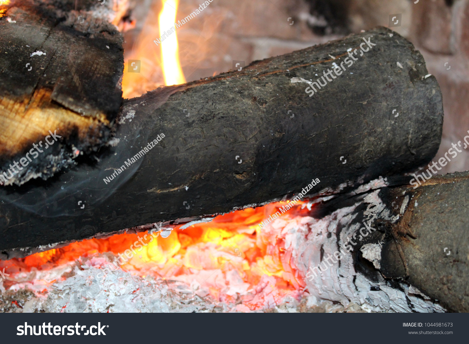 Fire Fireplace Ember Wood Home Embers Stock Photo Edit Now