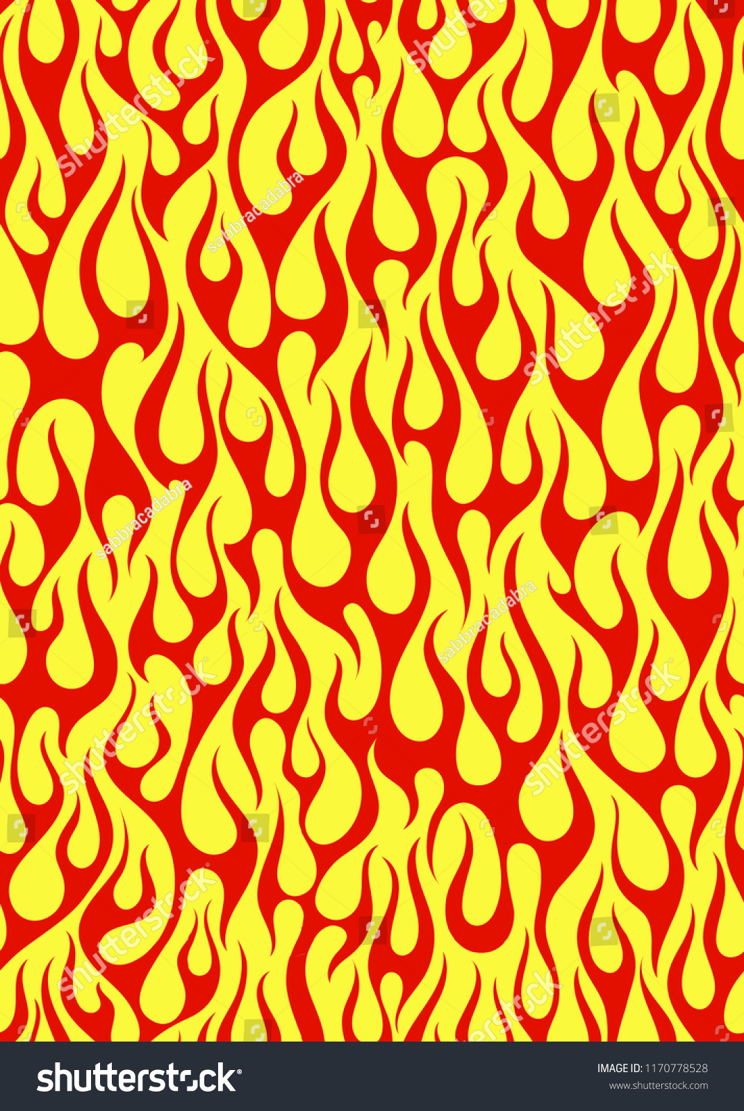 Fire Flames Background Old School Style Stock Illustration 1170778528