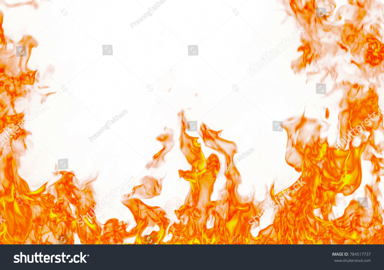 Fire Flames Isolated On White Background Stock Photo Edit Now 784517737