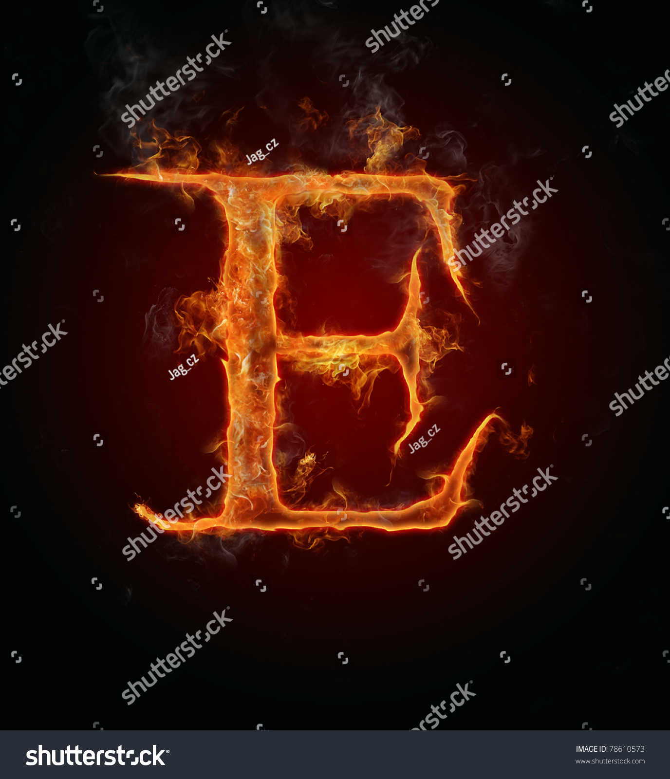 Fire Flaming Letter 