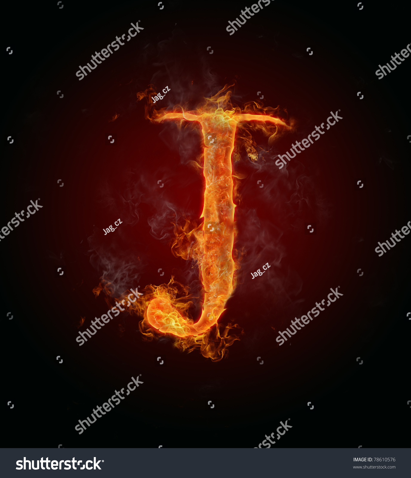 Fire Flaming Letter J Stock Illustration 78610576 - Shutterstock