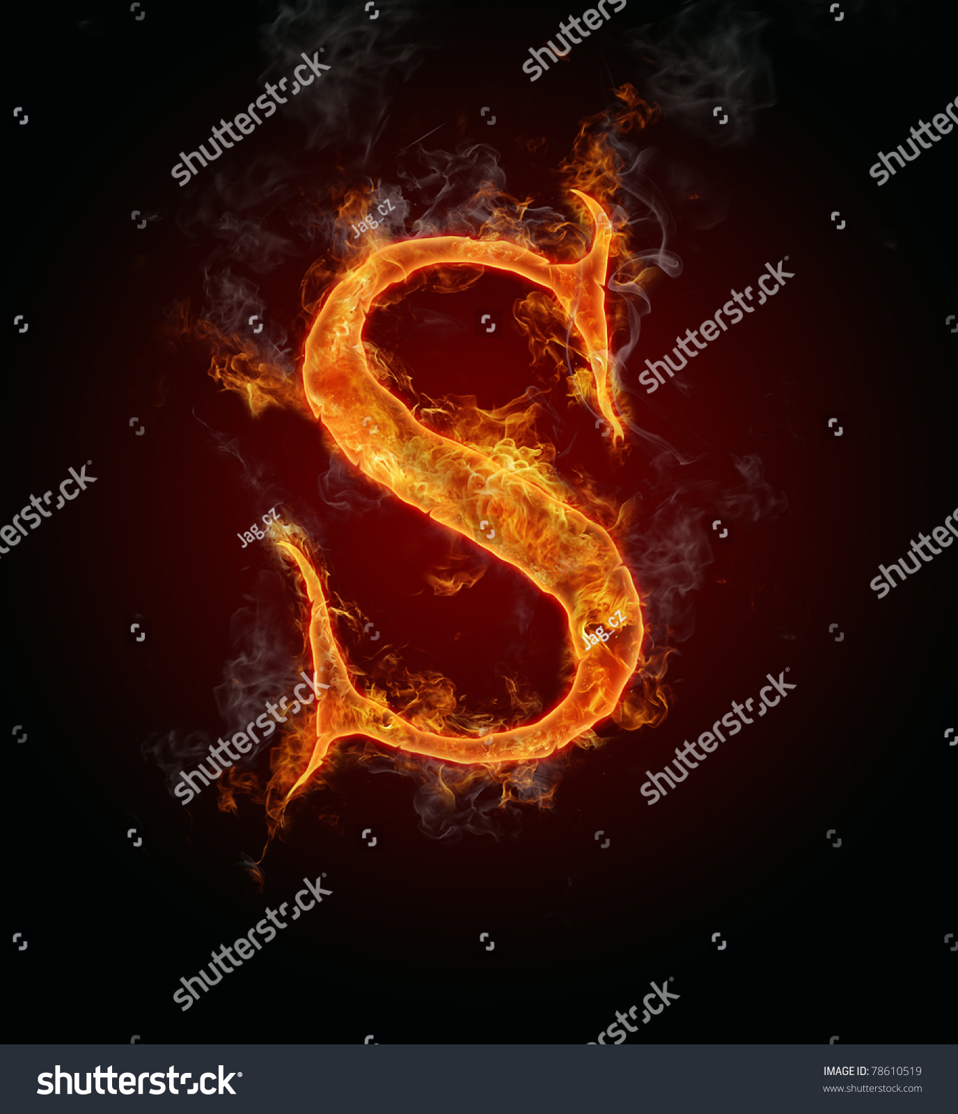 Fire Flaming Letter S Stock Illustration 78610519 - Shutterstock