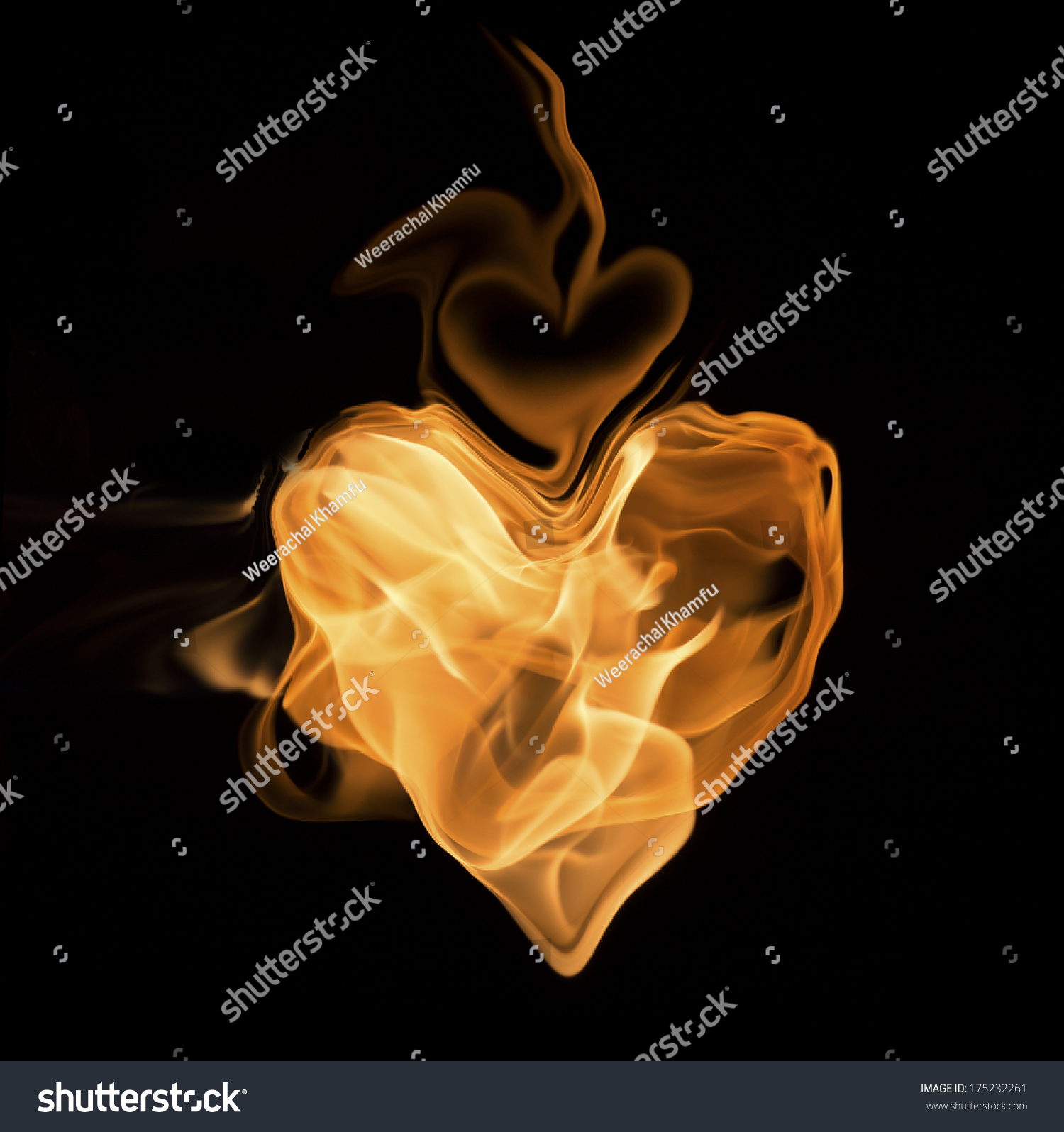 Fire Heart Stock Photo 175232261 : Shutterstock