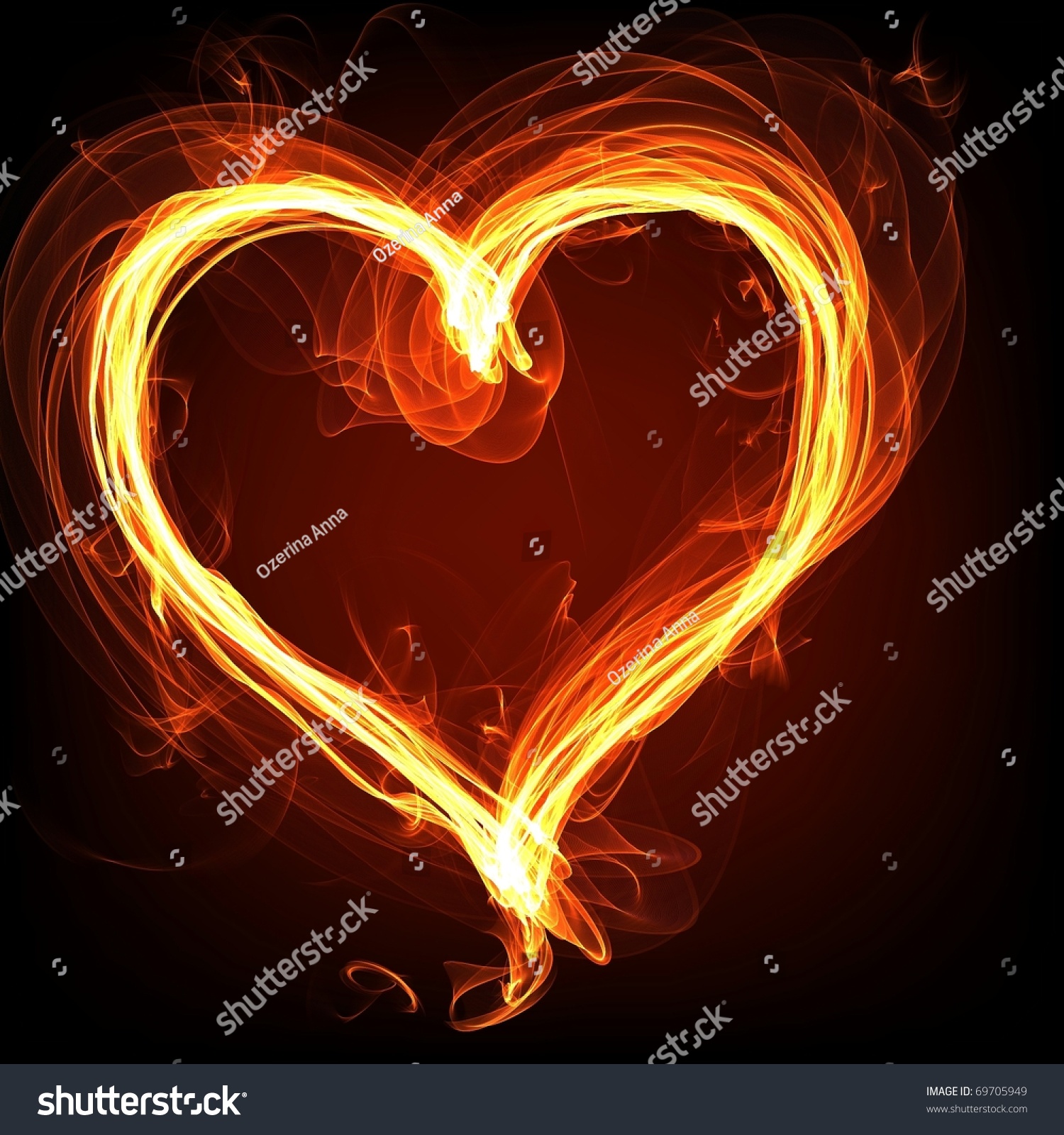 Fire Heart Stock Illustration 69705949 - Shutterstock