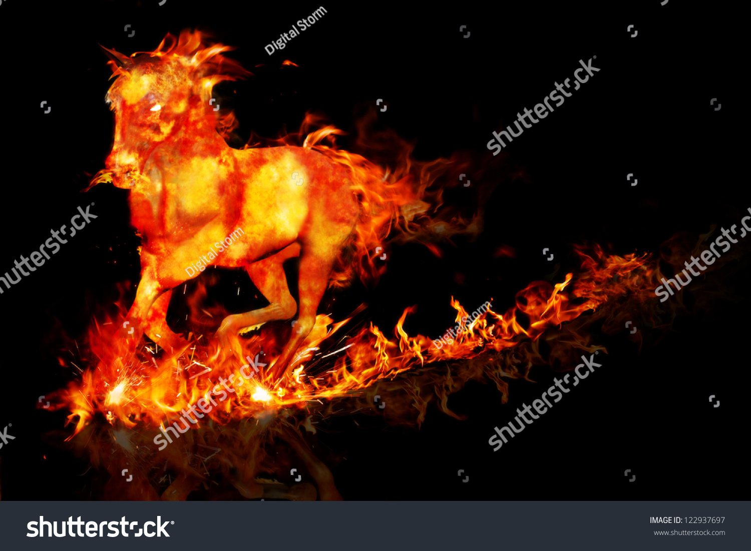 fire horse clipart - photo #20