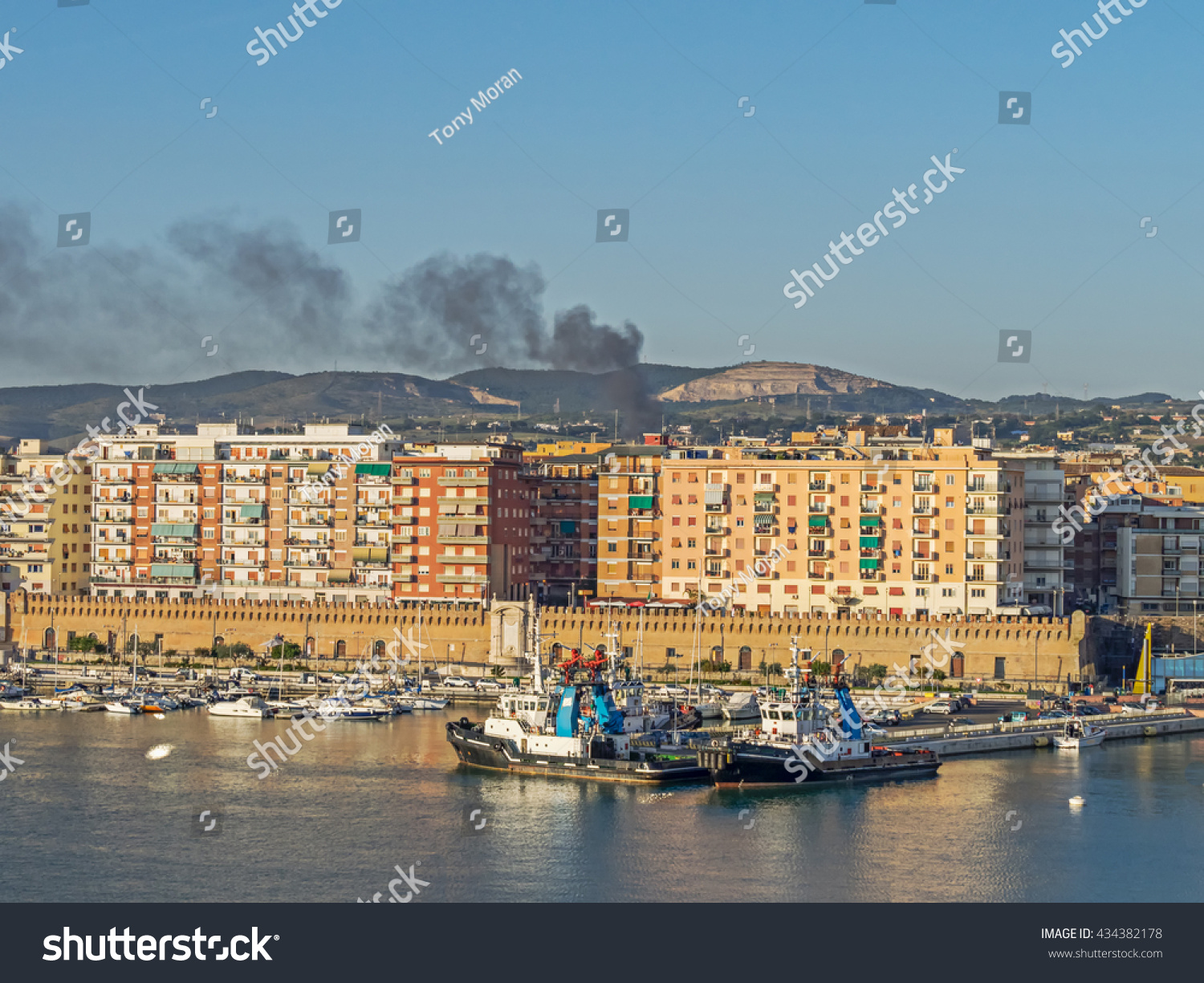 Fire Port Civitavecchia Gateway Rome Italy Stock Photo (Edit Now) 434382178 