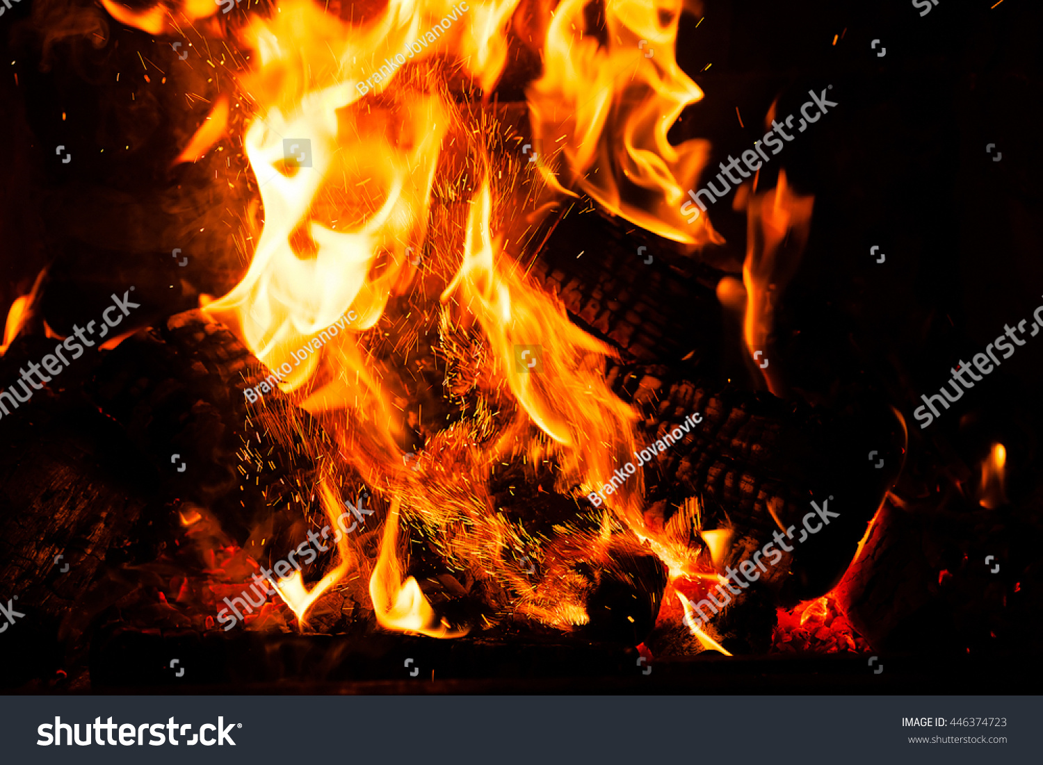 Fire Fireplace Note Shallow Depth Field Stock Photo Edit Now