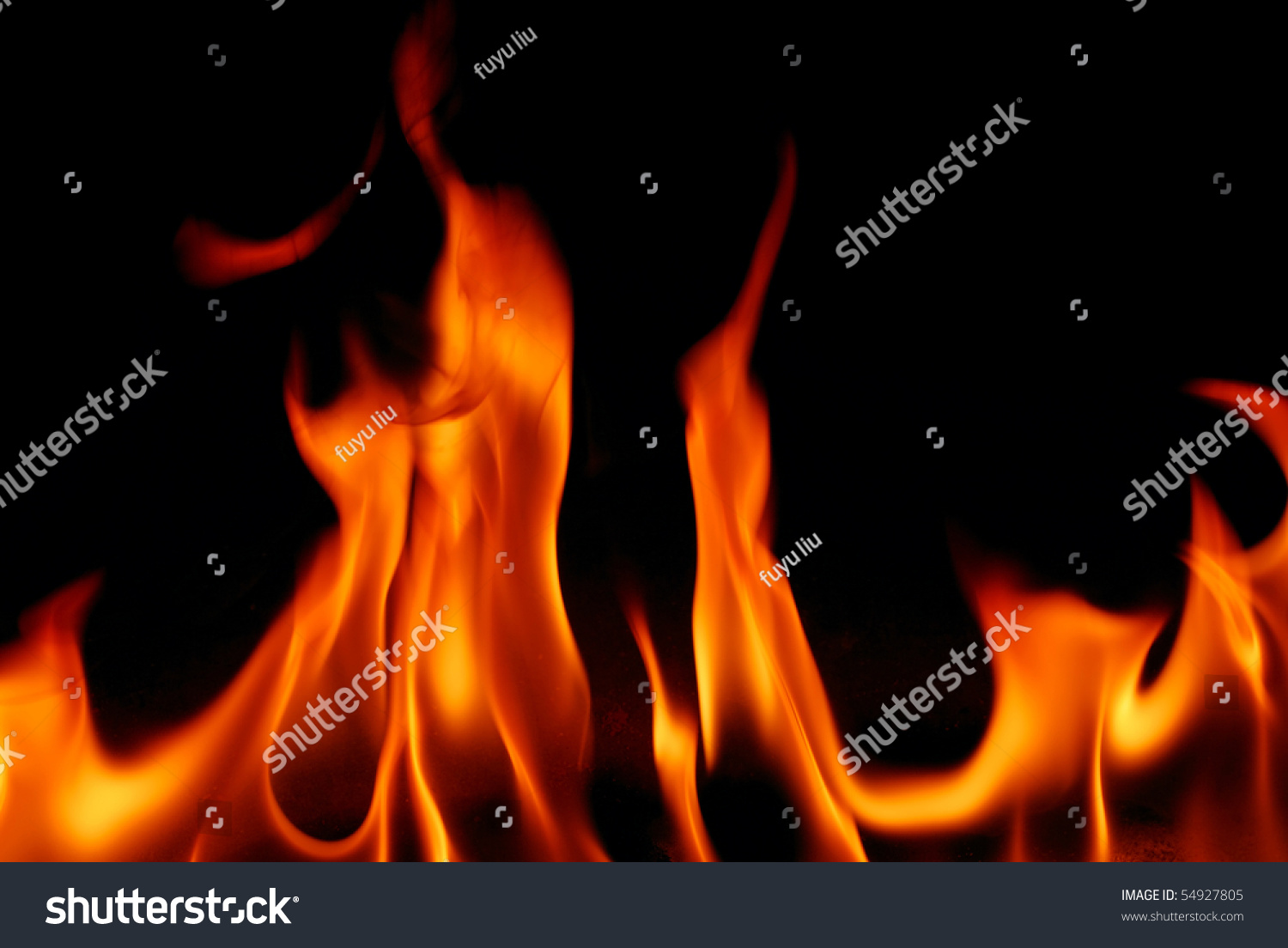 Fire Isolated On Black Background, The More Inflammatory Material Flame ...