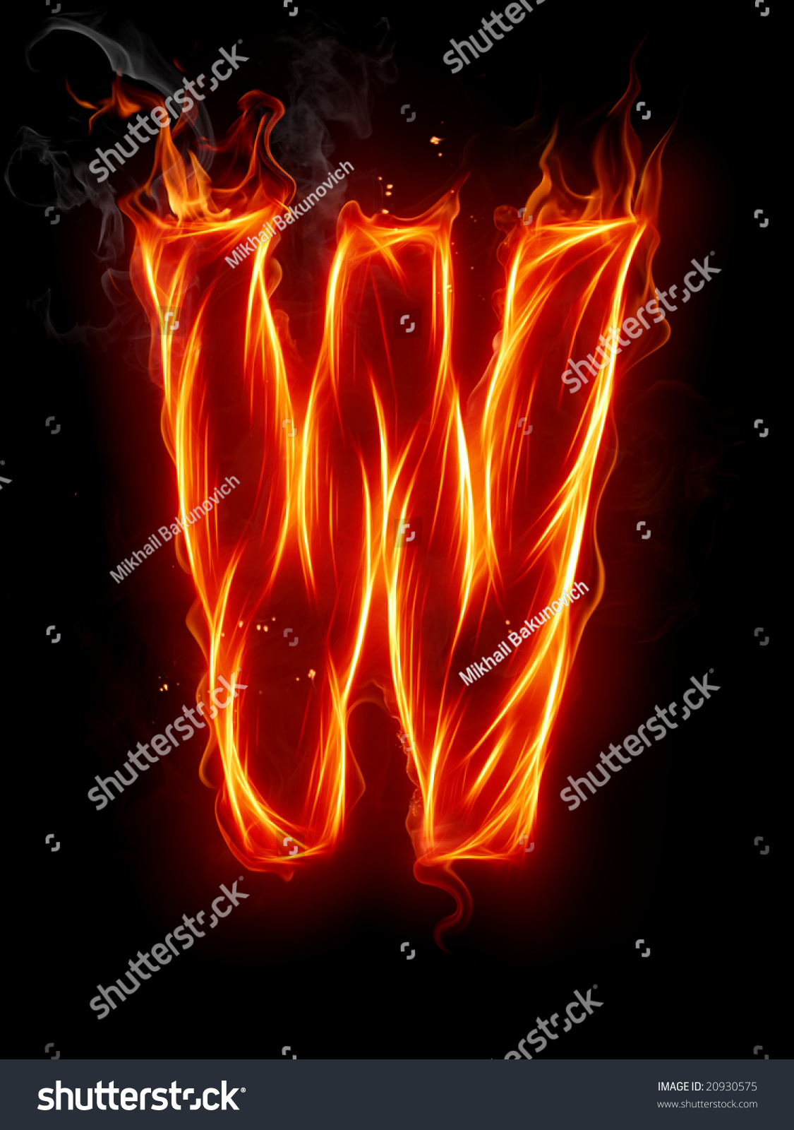 Fire Letter Stock Illustration 20930575 - Shutterstock