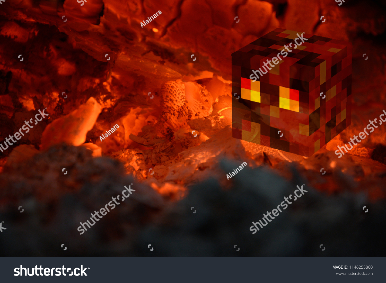 Fire Slime Minecraft Stock Photo Edit Now