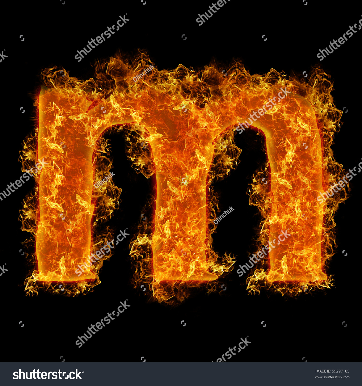 Fire Small Letter M On Black Stock Illustration 59297185 Shutterstock